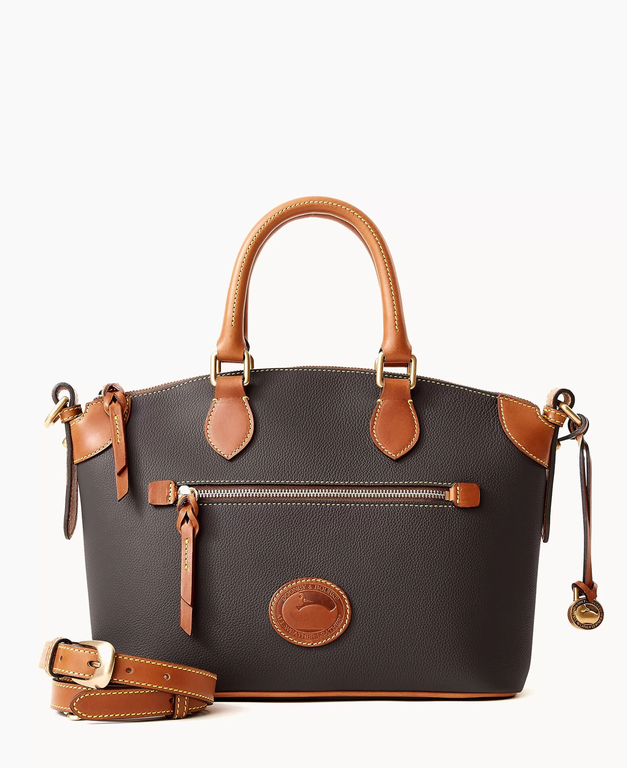 Dooney & Bourke Ready For the Getaway | Pebbled Leather^All Weather Leather 3.0 Domed Satchel 30