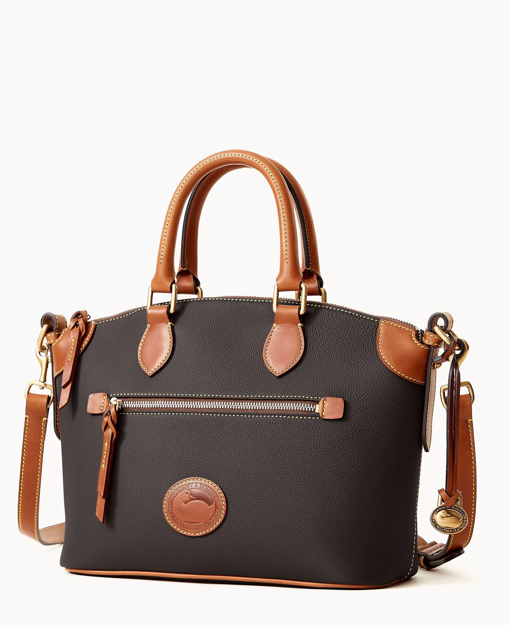 Dooney & Bourke Ready For the Getaway | Pebbled Leather^All Weather Leather 3.0 Domed Satchel 30