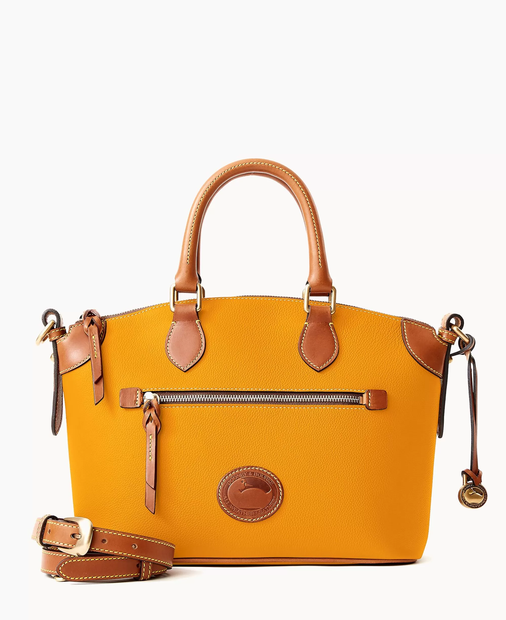 Dooney & Bourke Ready For the Getaway | Pebbled Leather^All Weather Leather 3.0 Domed Satchel 30