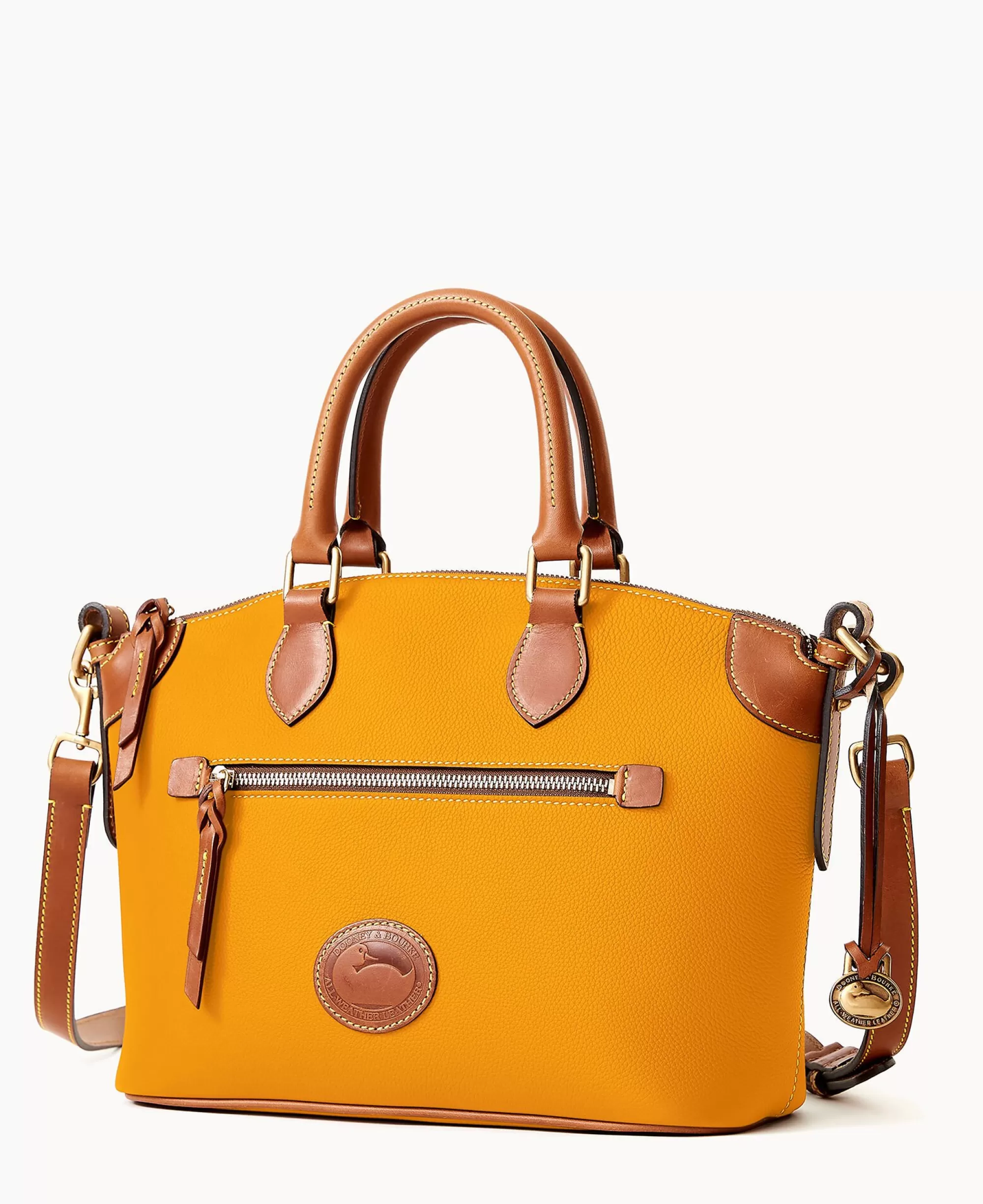 Dooney & Bourke Ready For the Getaway | Pebbled Leather^All Weather Leather 3.0 Domed Satchel 30