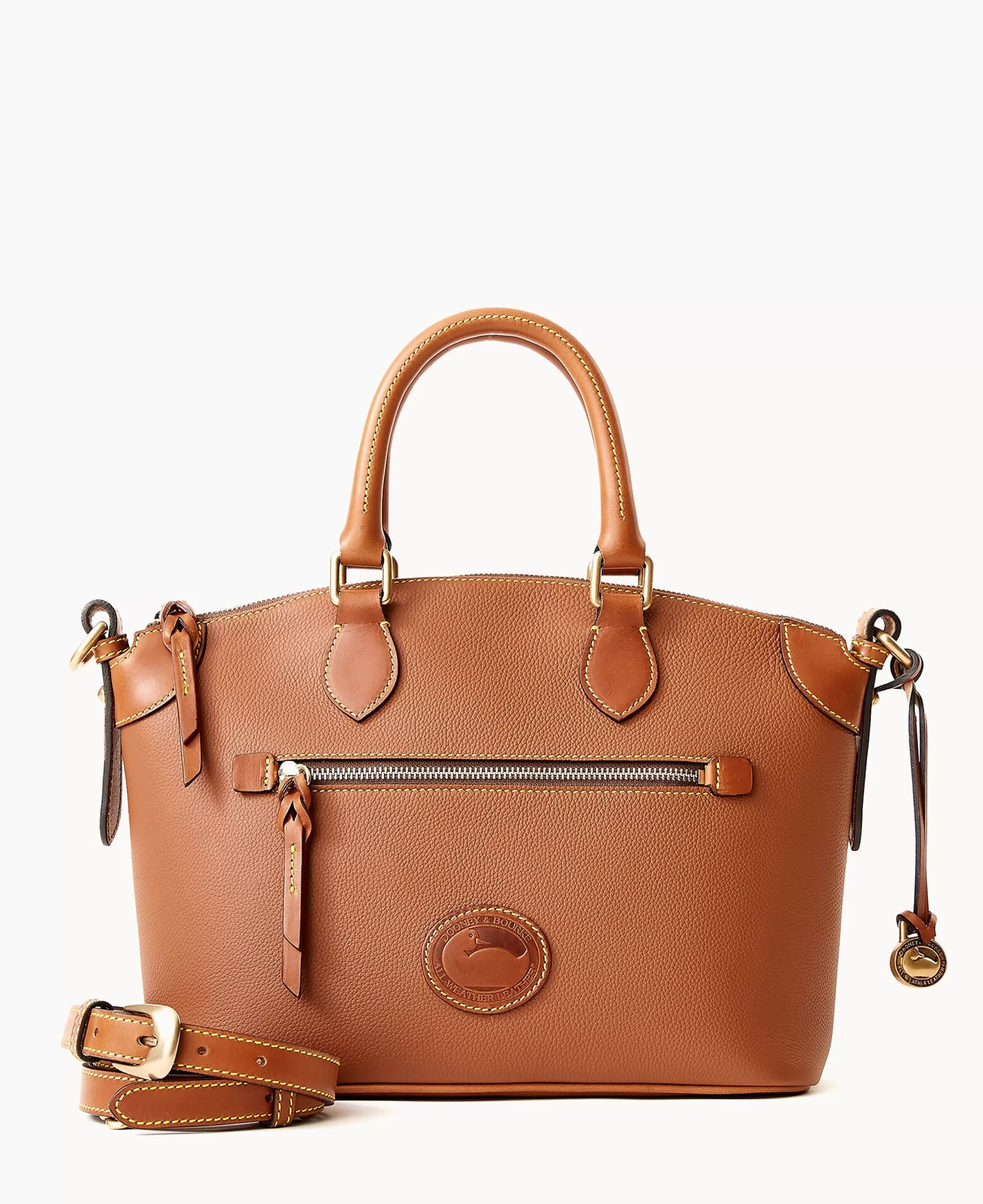 Dooney & Bourke Ready For the Getaway | Pebbled Leather^All Weather Leather 3.0 Domed Satchel 30