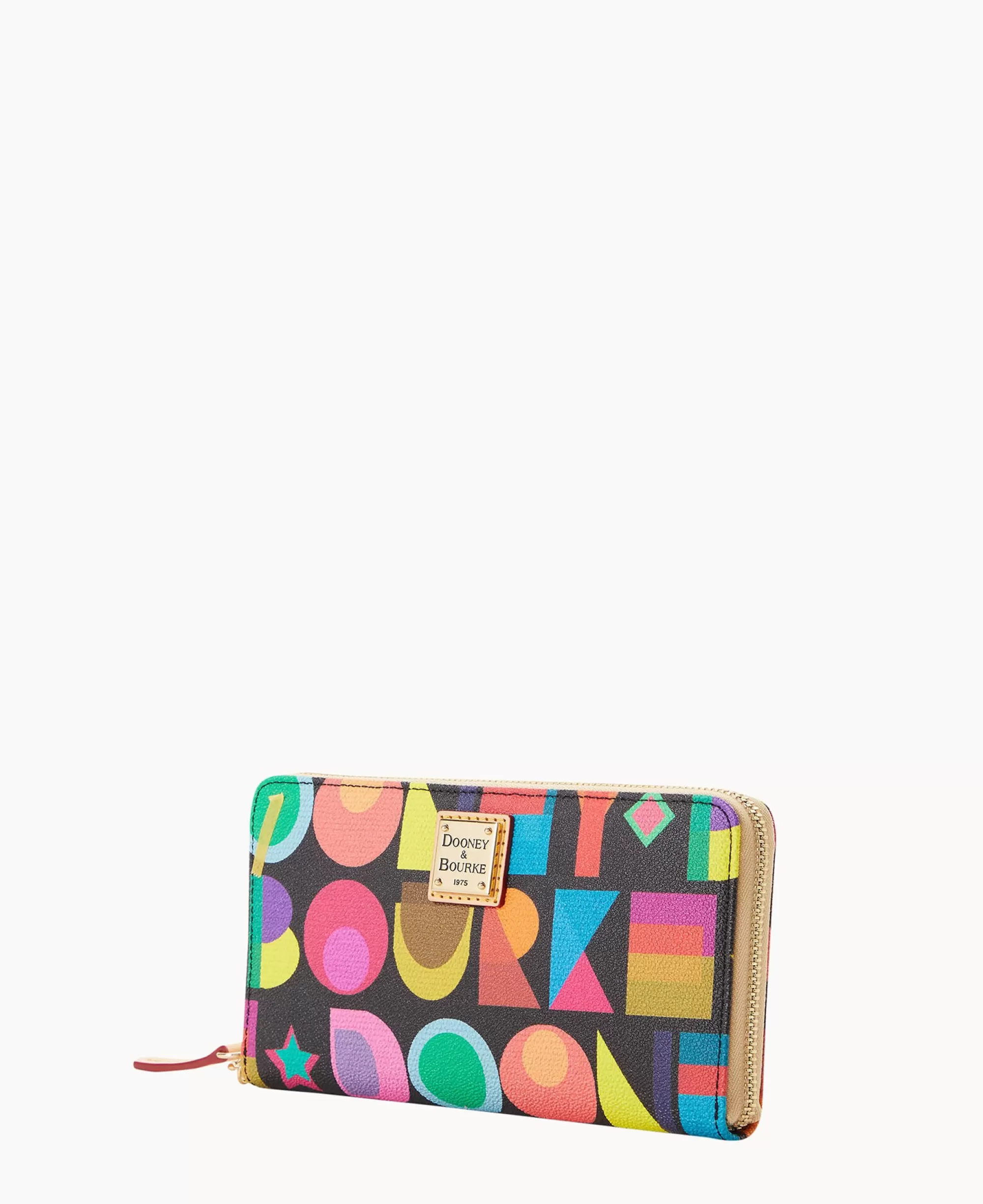 Dooney & Bourke The Art Deco Collection | Grab and Go^Art Deco Large Zip Around Wristlet