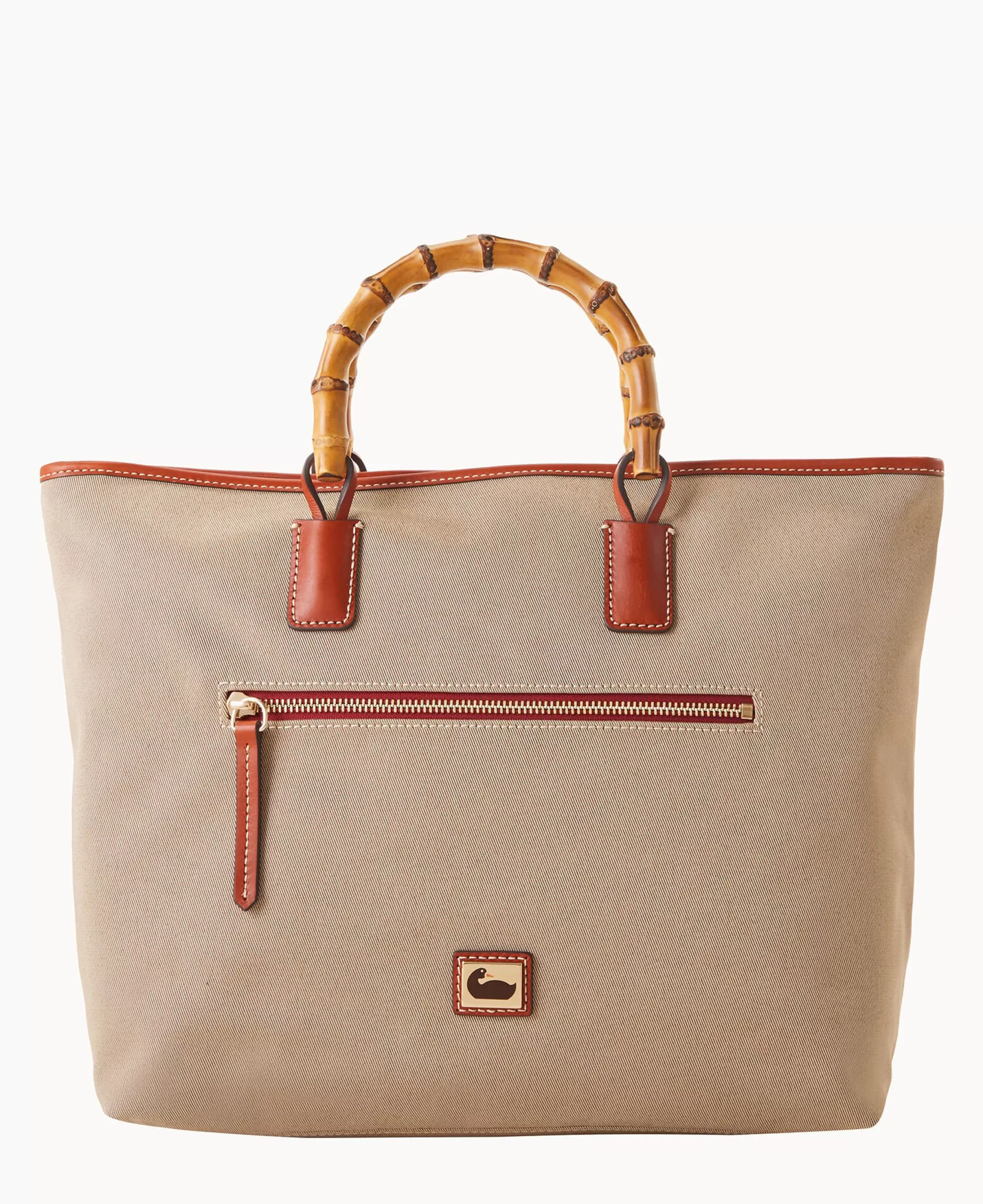 Dooney & Bourke Ready For the Getaway | Printed Fabric^Bamboo Handle Tote