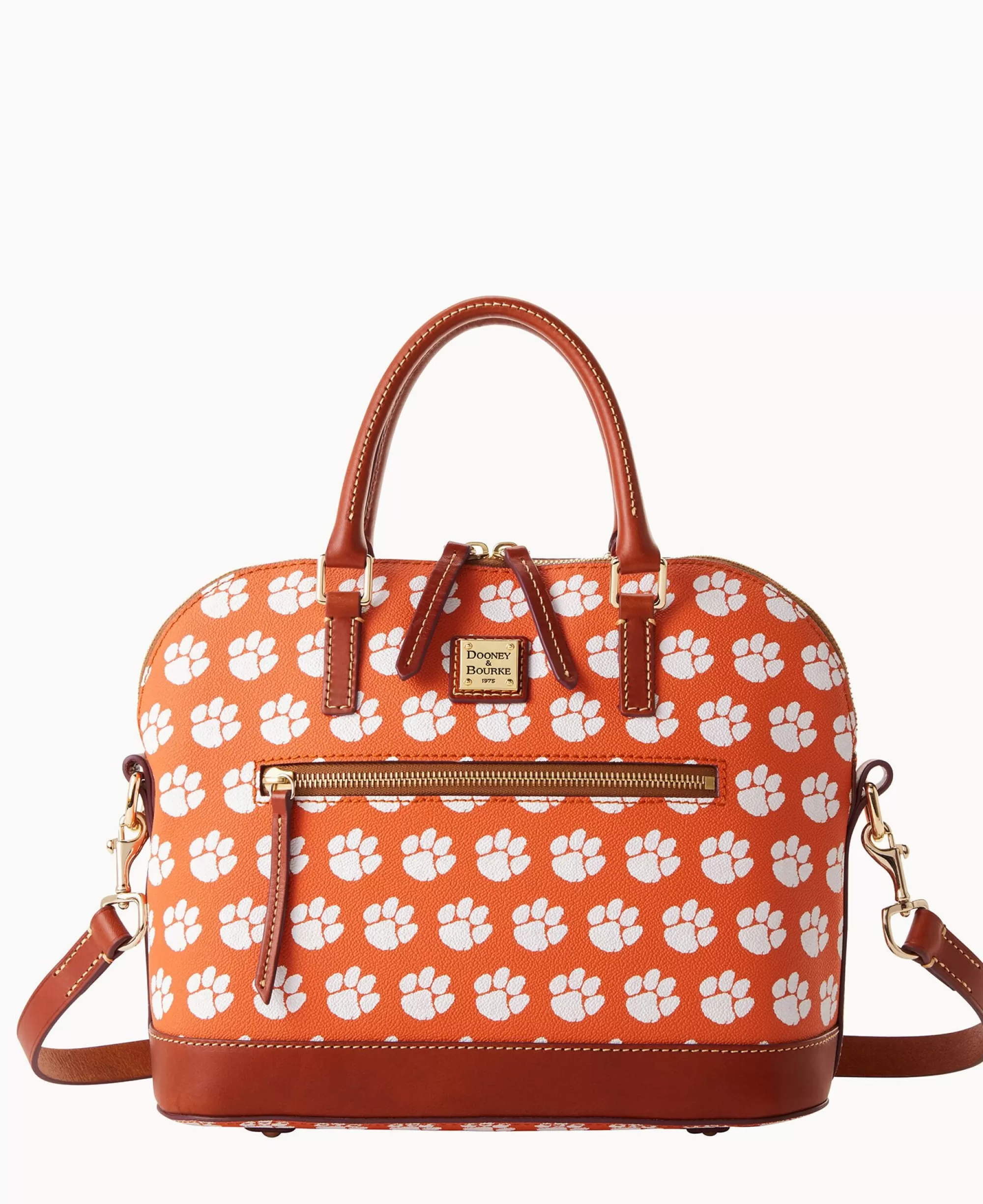 Dooney & Bourke Game Day Ready | Printed Fabric^Collegiate University Domed Zip Satchel