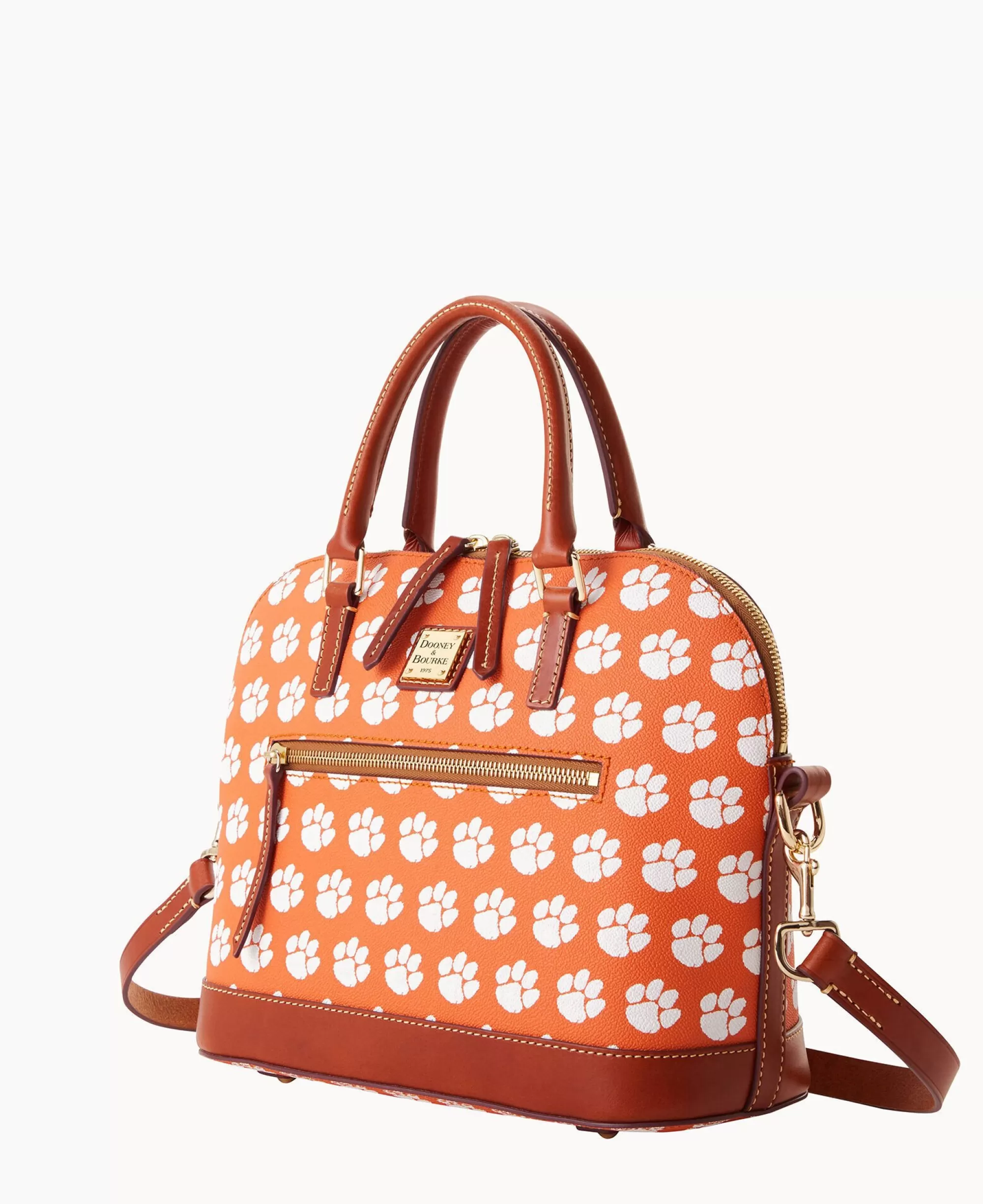 Dooney & Bourke Game Day Ready | Printed Fabric^Collegiate University Domed Zip Satchel