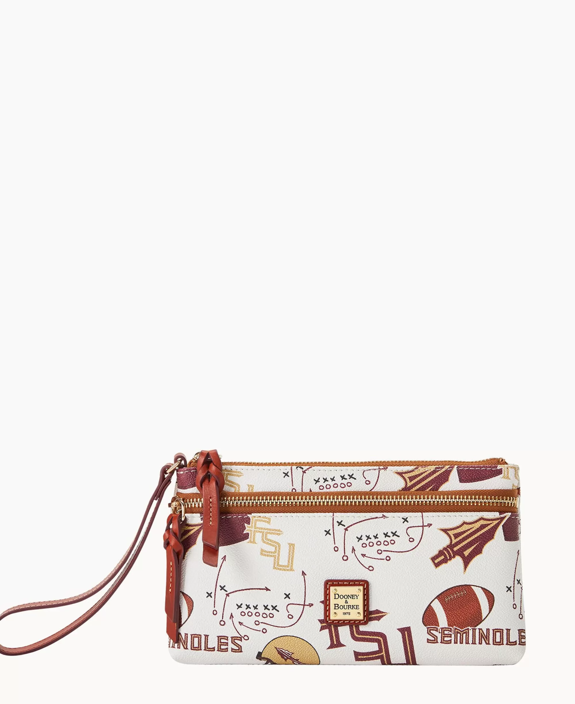 Dooney & Bourke Grab and Go | Wristlets^Collegiate Florida State Double Zip Wristlet