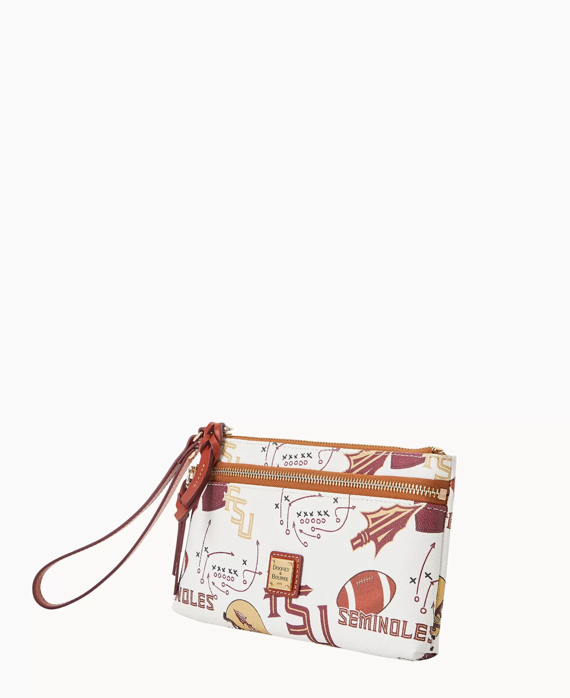 Dooney & Bourke Grab and Go | Wristlets^Collegiate Florida State Double Zip Wristlet