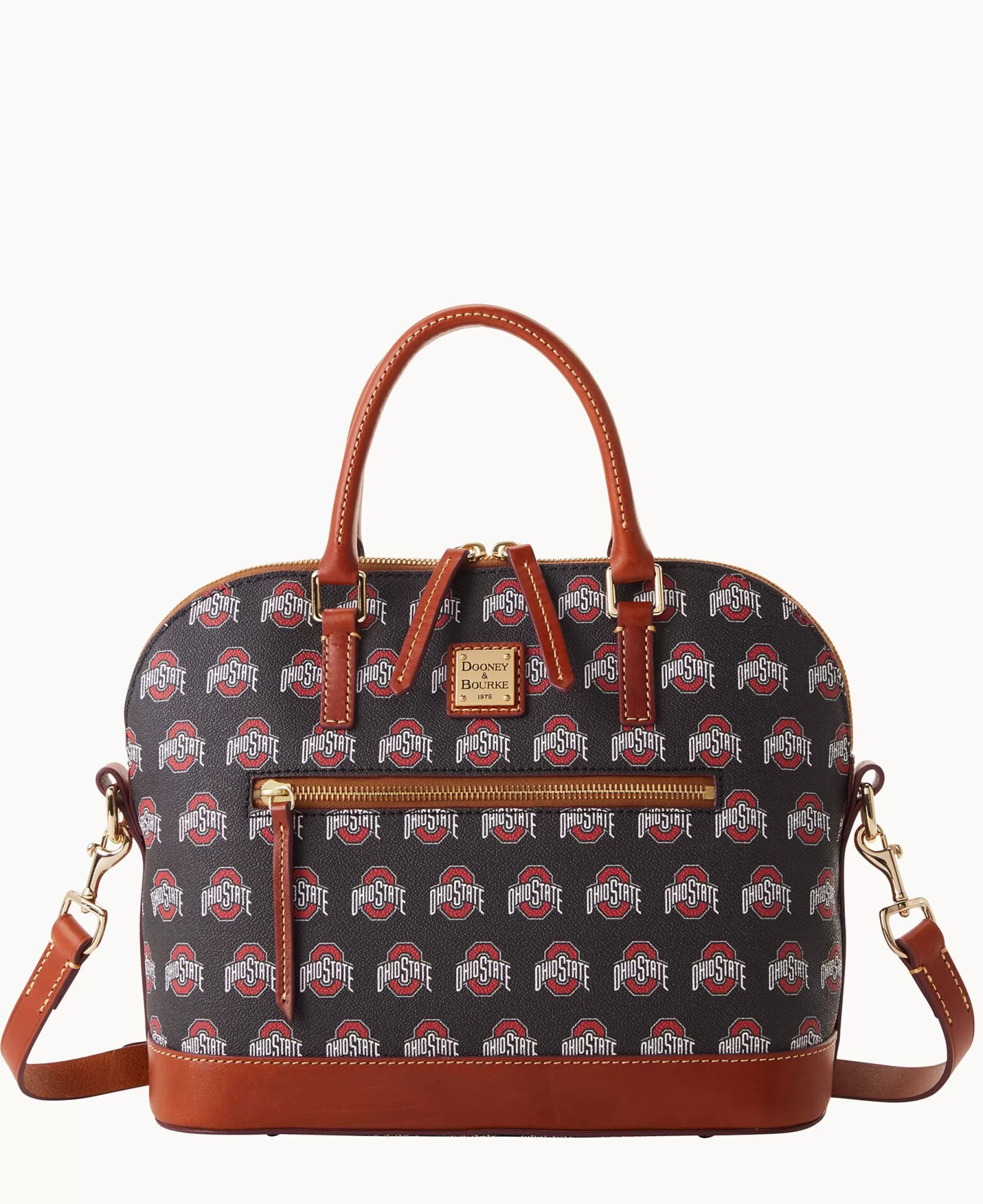 Dooney & Bourke Game Day Ready | Printed Fabric^Collegiate University Domed Zip Satchel