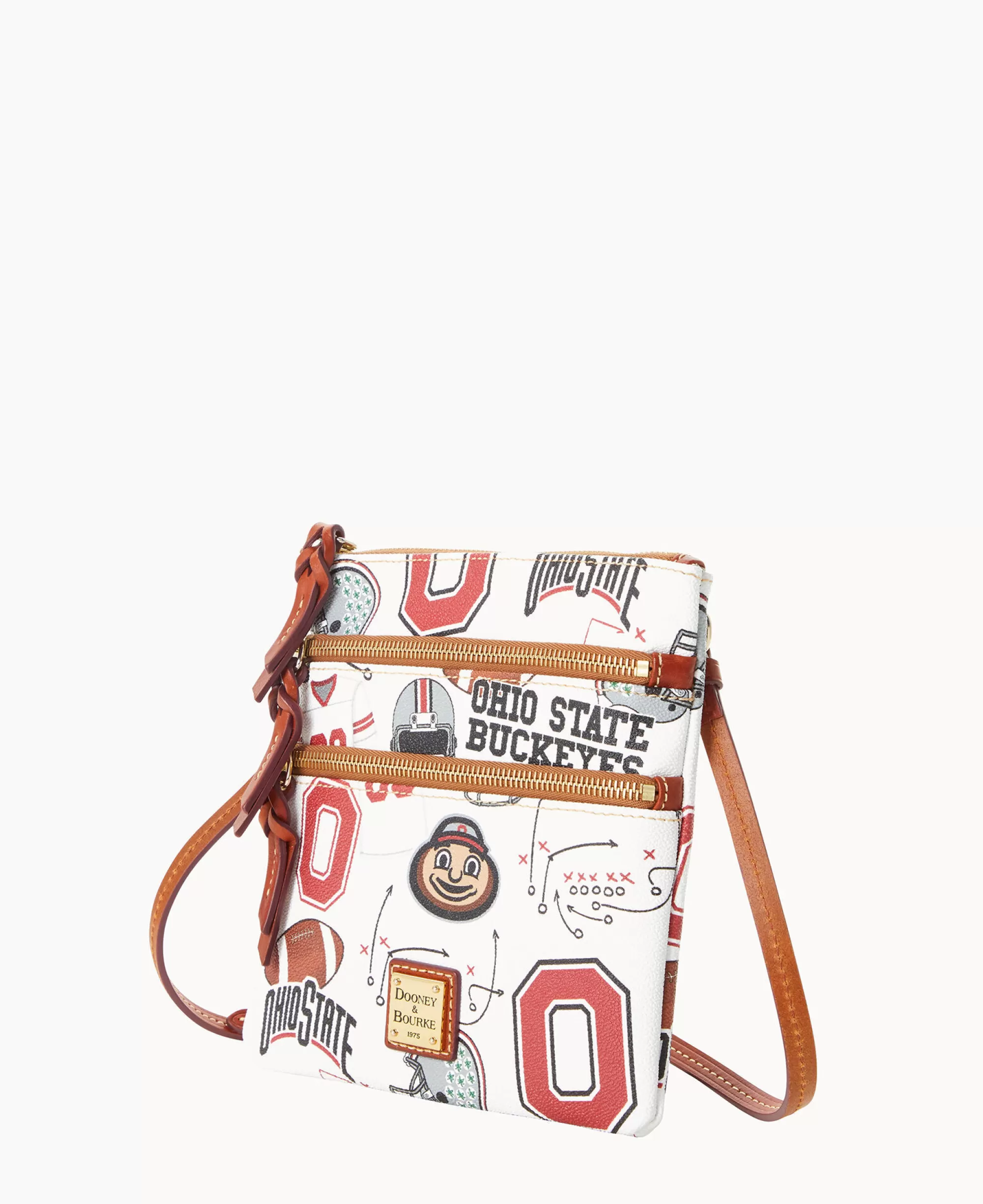 Dooney & Bourke Game Day Ready | Printed Fabric^Collegiate University N S Triple Zip Crossbody