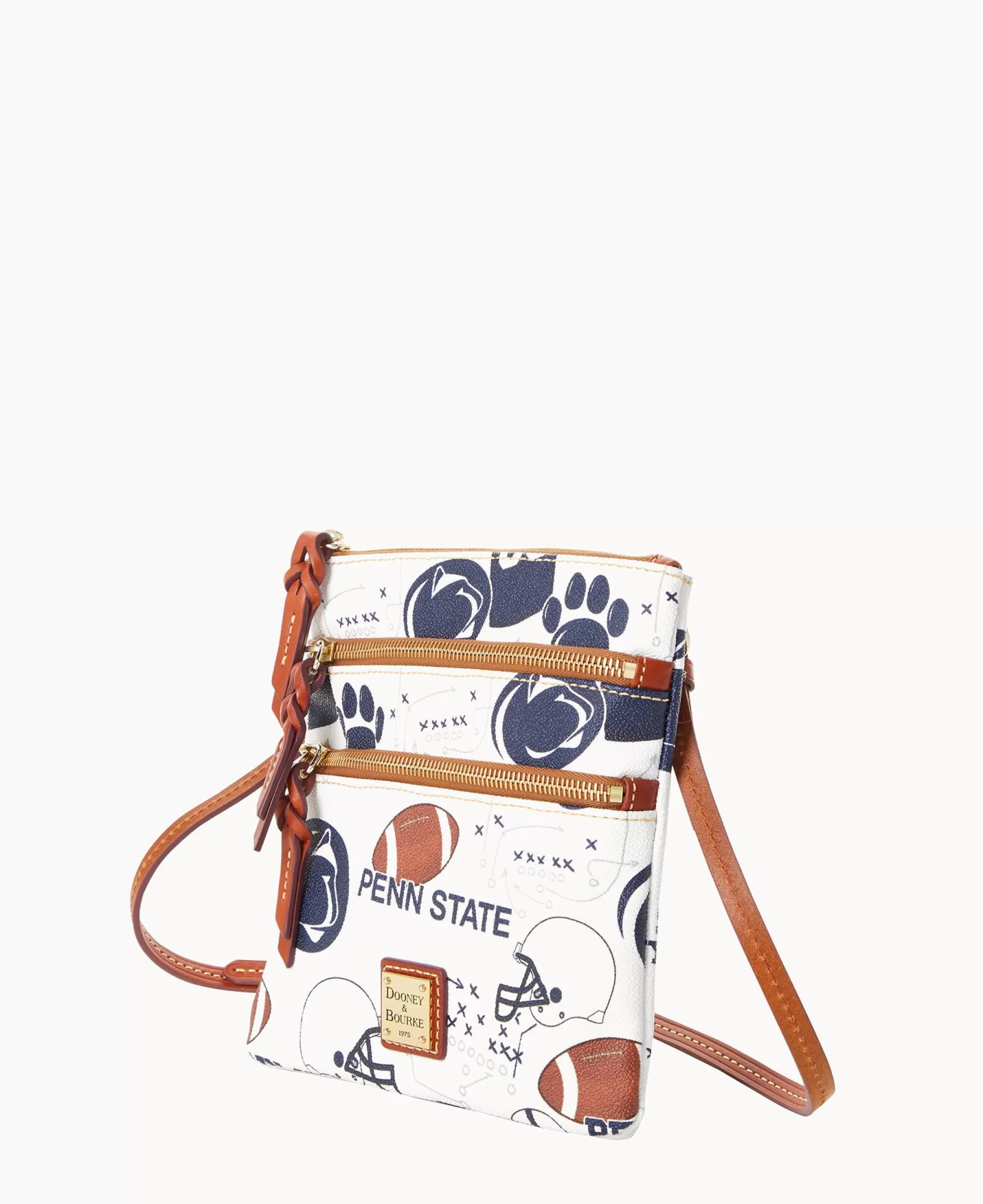 Dooney & Bourke Game Day Ready | Printed Fabric^Collegiate University N S Triple Zip Crossbody