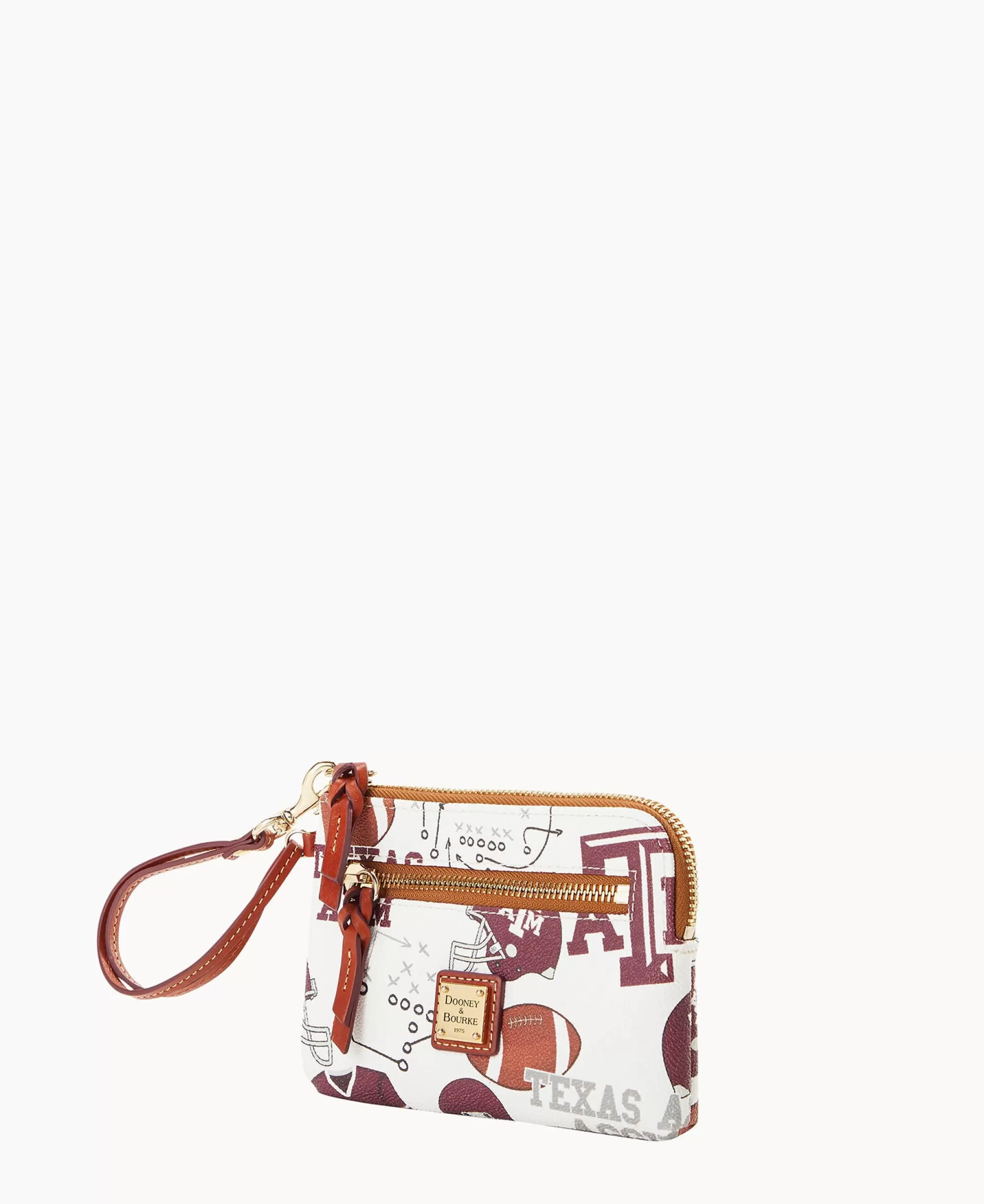 Dooney & Bourke Grab and Go | Wristlets^Collegiate Texas Achr(38)M University Zip Around Wristlet