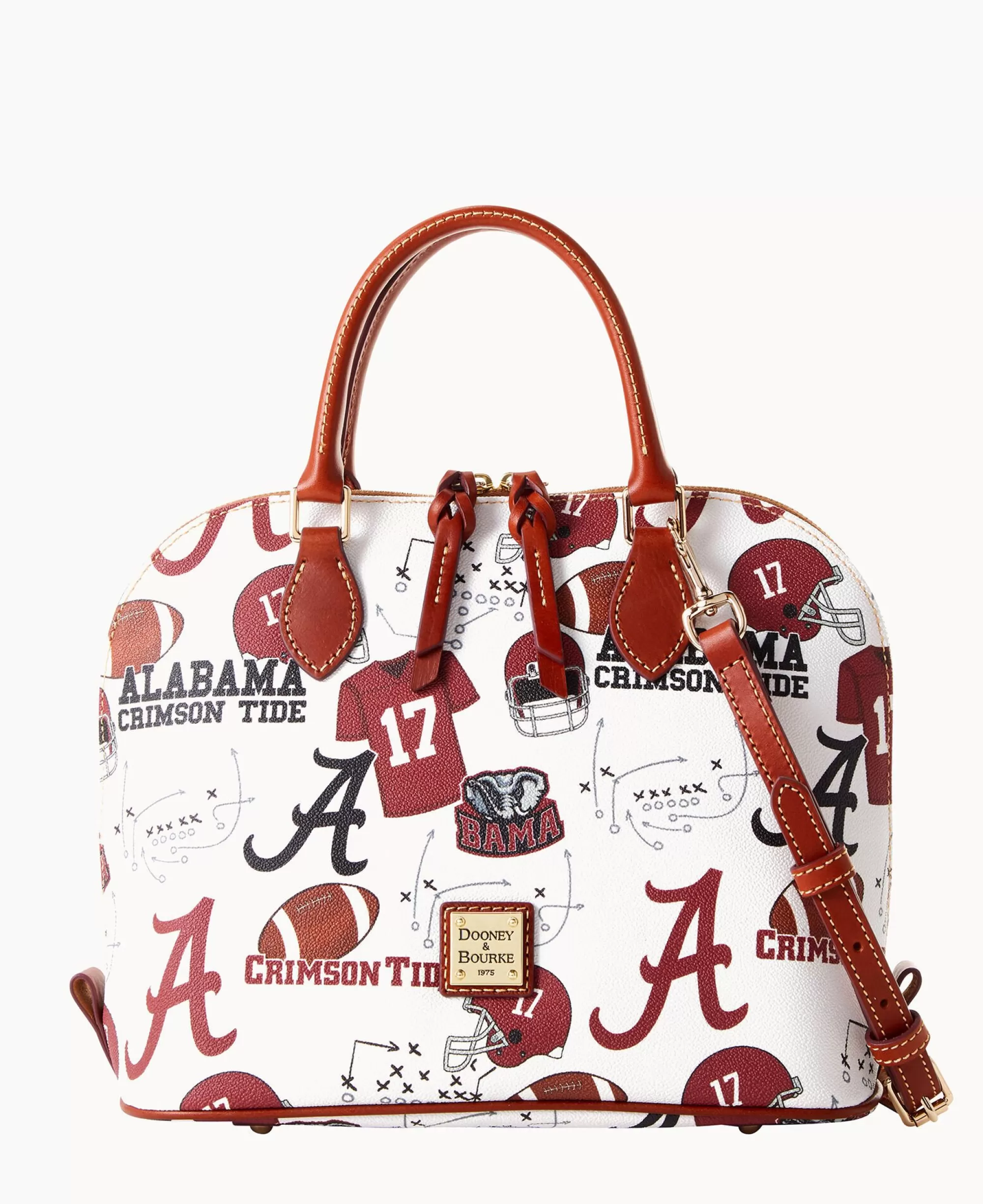 Dooney & Bourke Game Day Ready | Printed Fabric^Collegiate University of Alabama Zip Zip Satchel