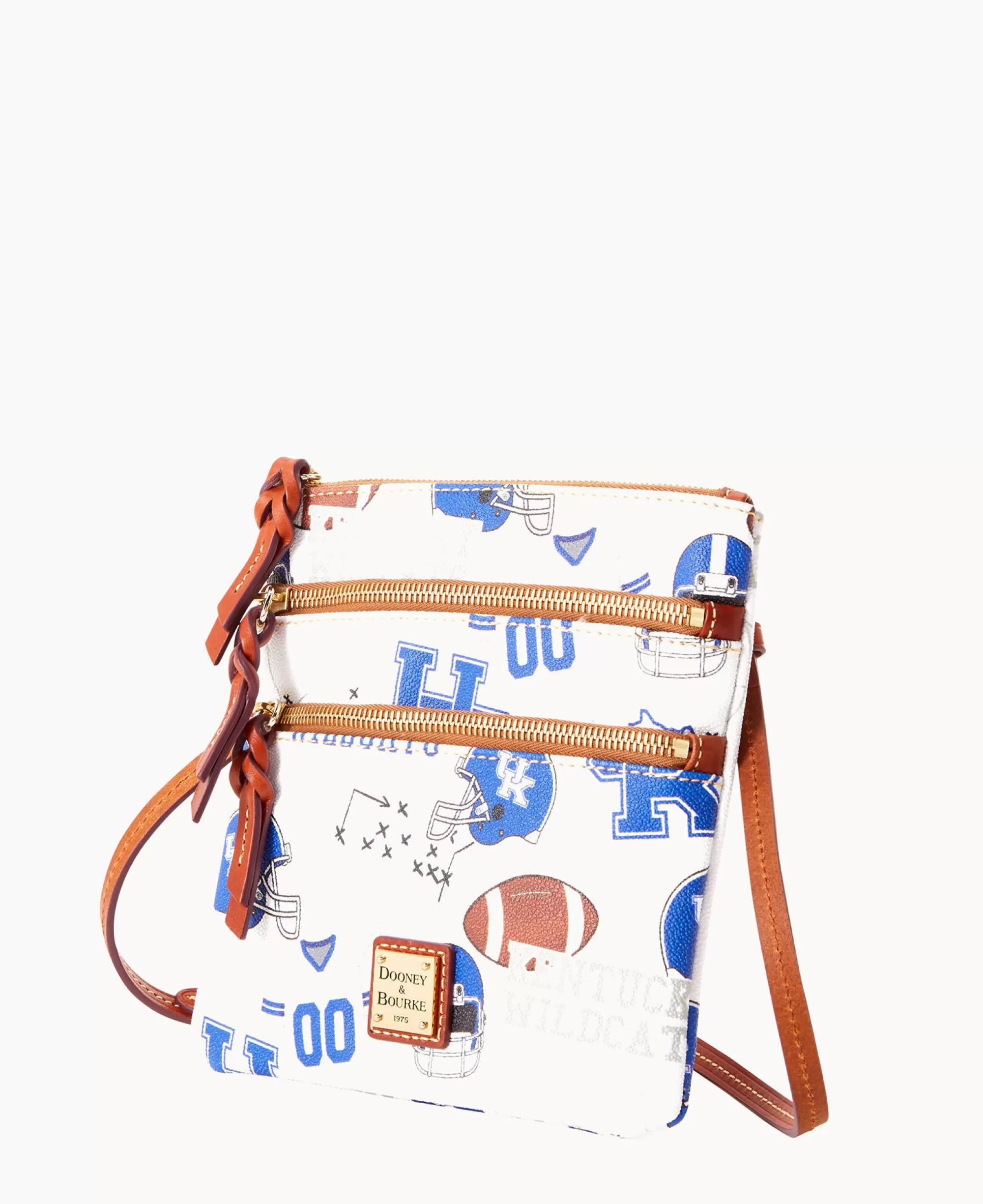 Dooney & Bourke Game Day Ready | Printed Fabric^Collegiate University of Kentucky N S Triple Zip Crossbody