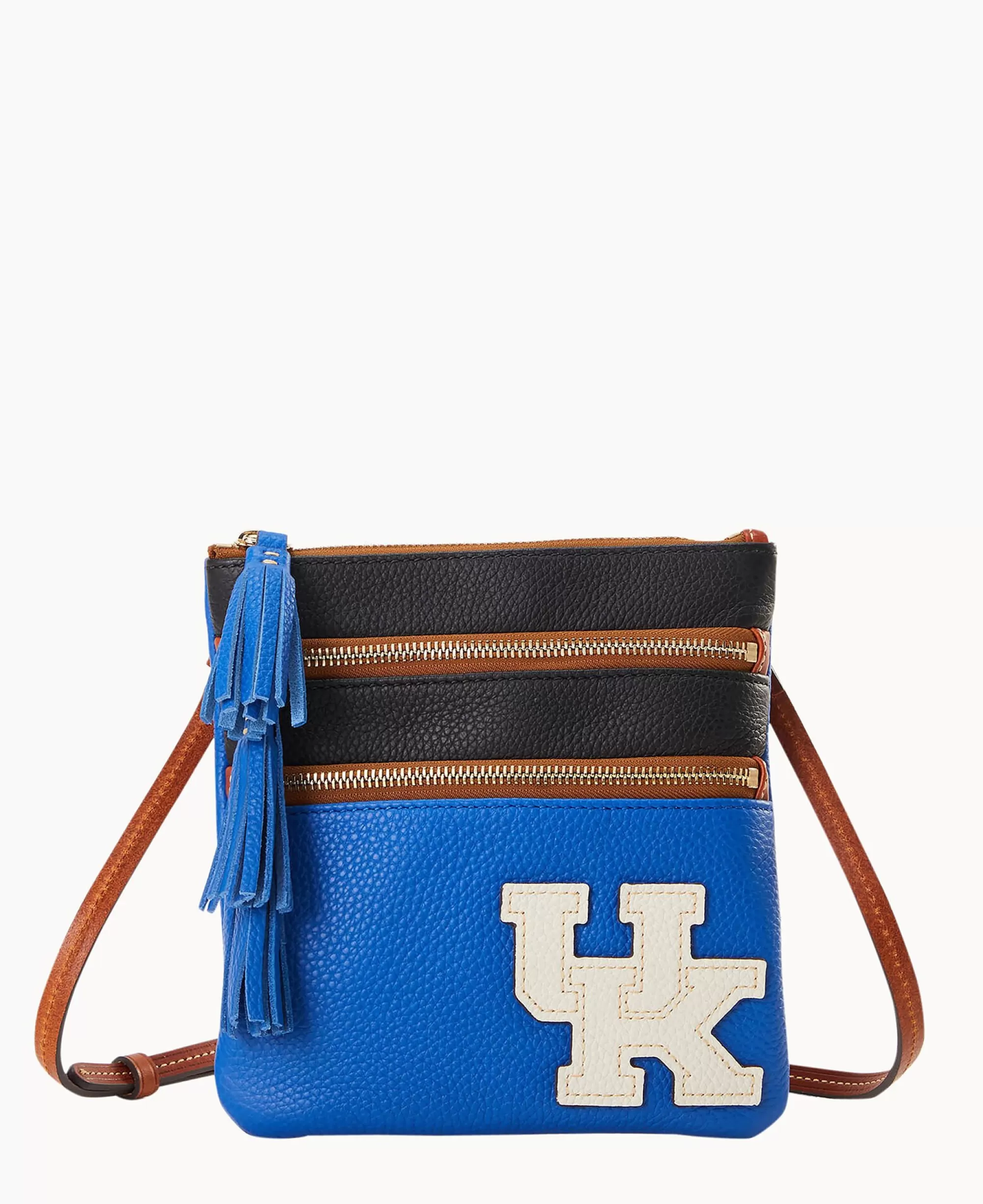 Dooney & Bourke Printed Fabric | Pebbled Leather^Collegiate Triple Zip Crossbody