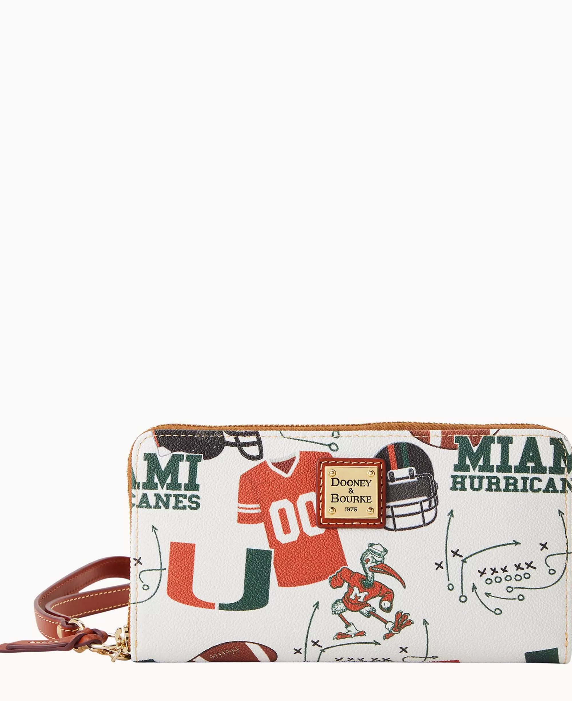 Dooney & Bourke Grab and Go | Wristlets^Collegiate University of Large Zip Around Wristlet