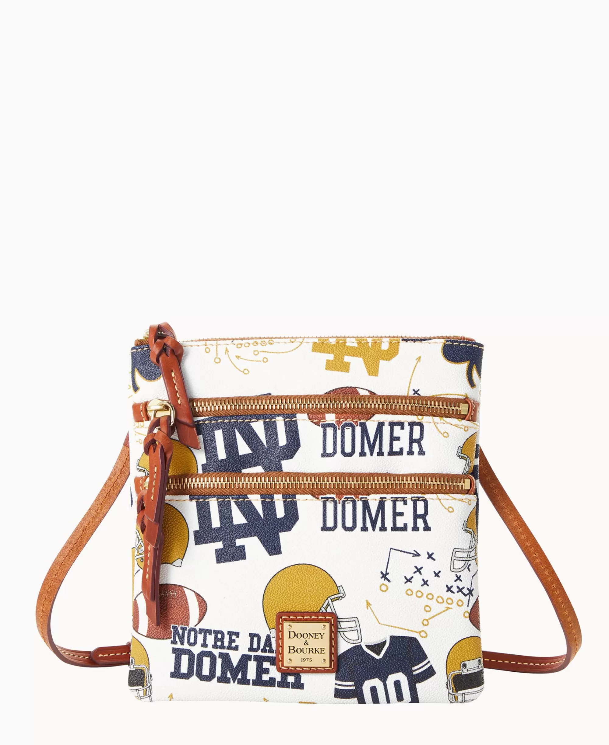 Dooney & Bourke Game Day Ready | Printed Fabric^Collegiate University of N S Triple Zip Crossbody