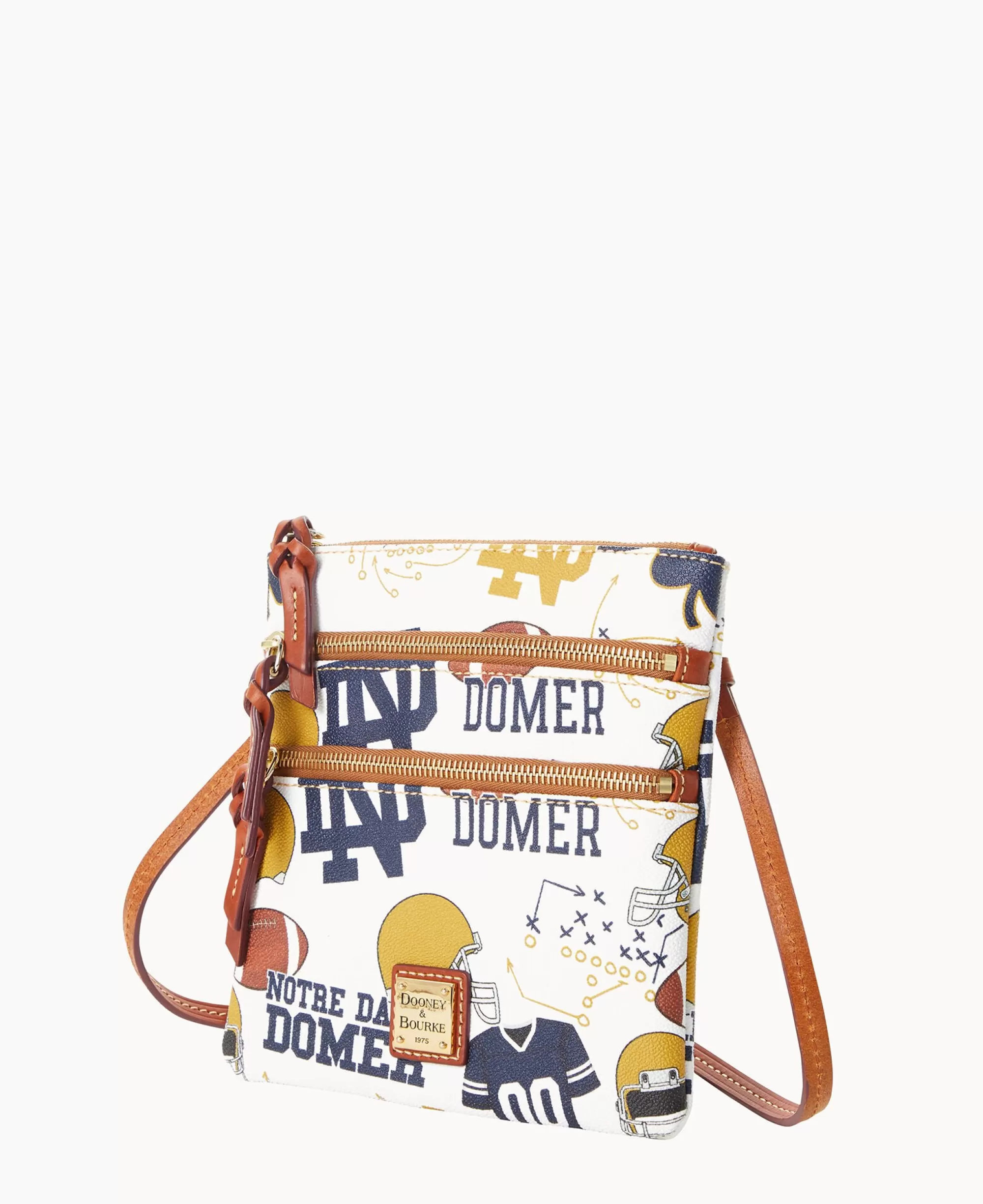 Dooney & Bourke Game Day Ready | Printed Fabric^Collegiate University of N S Triple Zip Crossbody