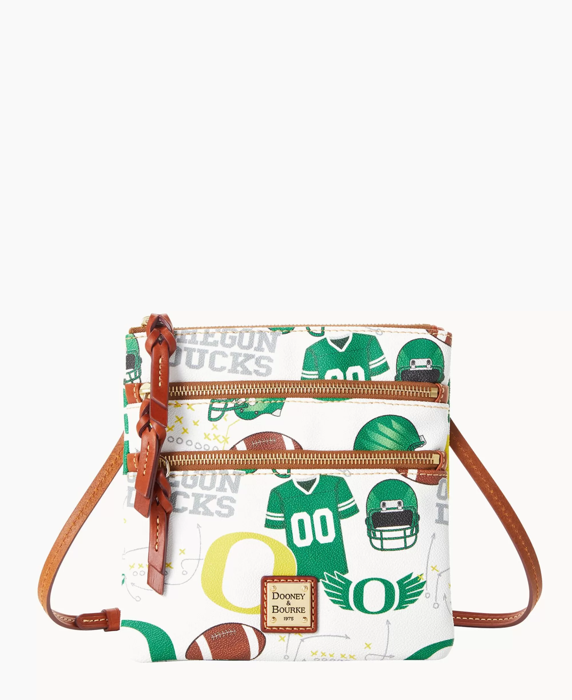 Dooney & Bourke Game Day Ready | Printed Fabric^Collegiate University of N S Triple Zip Crossbody