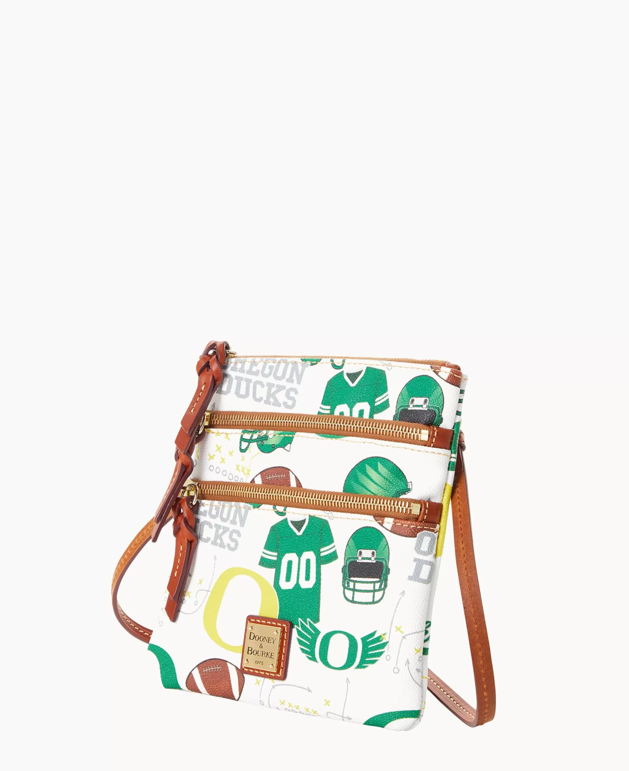 Dooney & Bourke Game Day Ready | Printed Fabric^Collegiate University of N S Triple Zip Crossbody