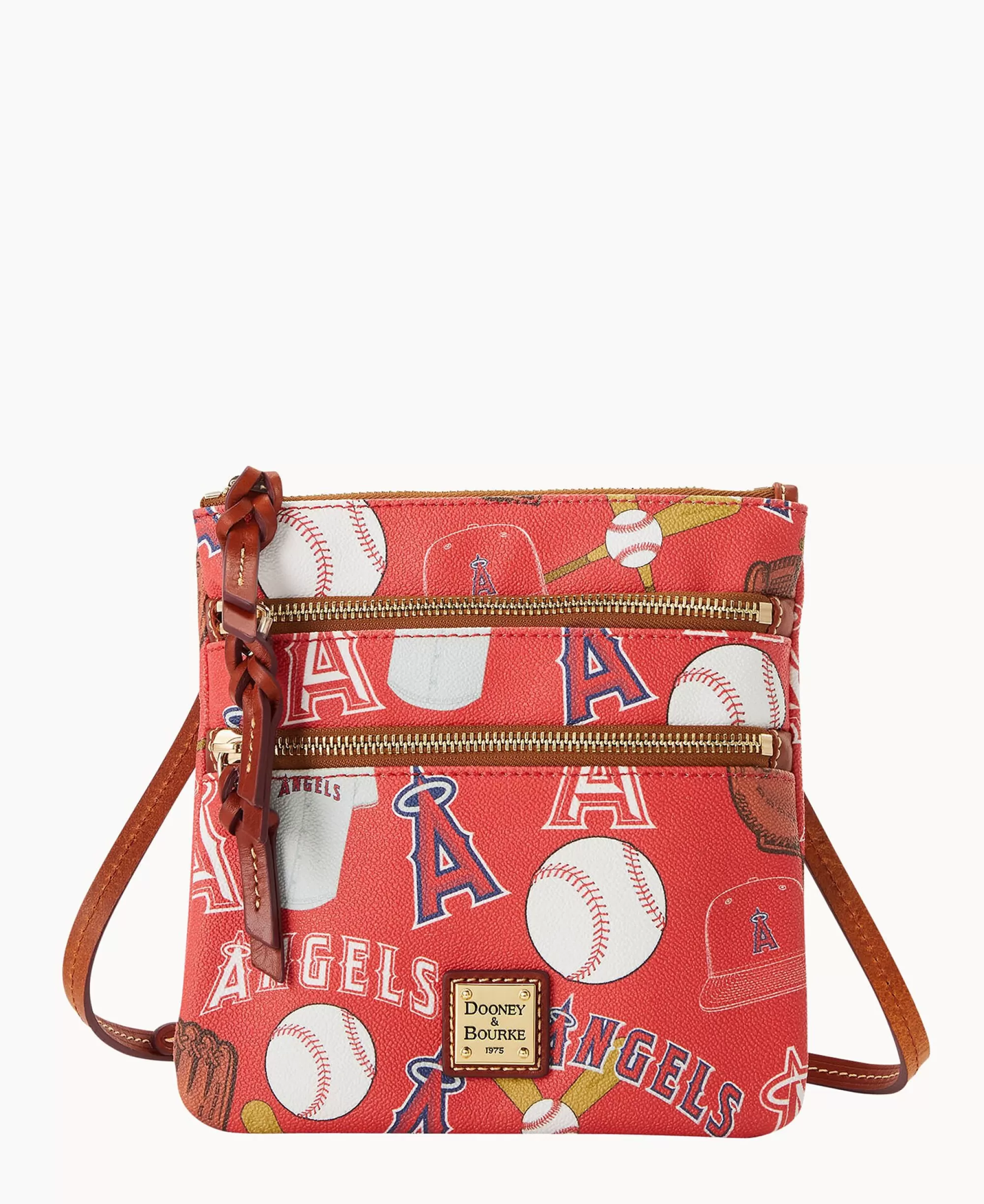 Dooney & Bourke Game Day Ready | Printed Fabric^MLB N S Triple Zip Crossbody