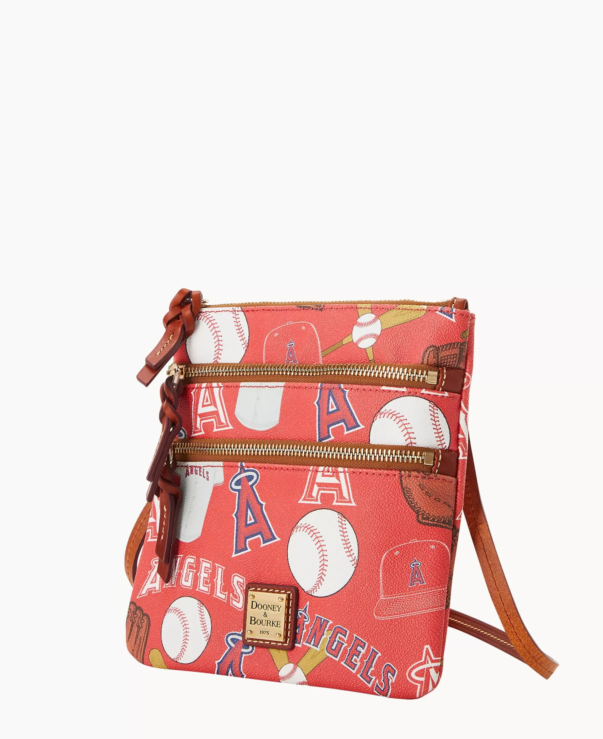 Dooney & Bourke Game Day Ready | Printed Fabric^MLB N S Triple Zip Crossbody