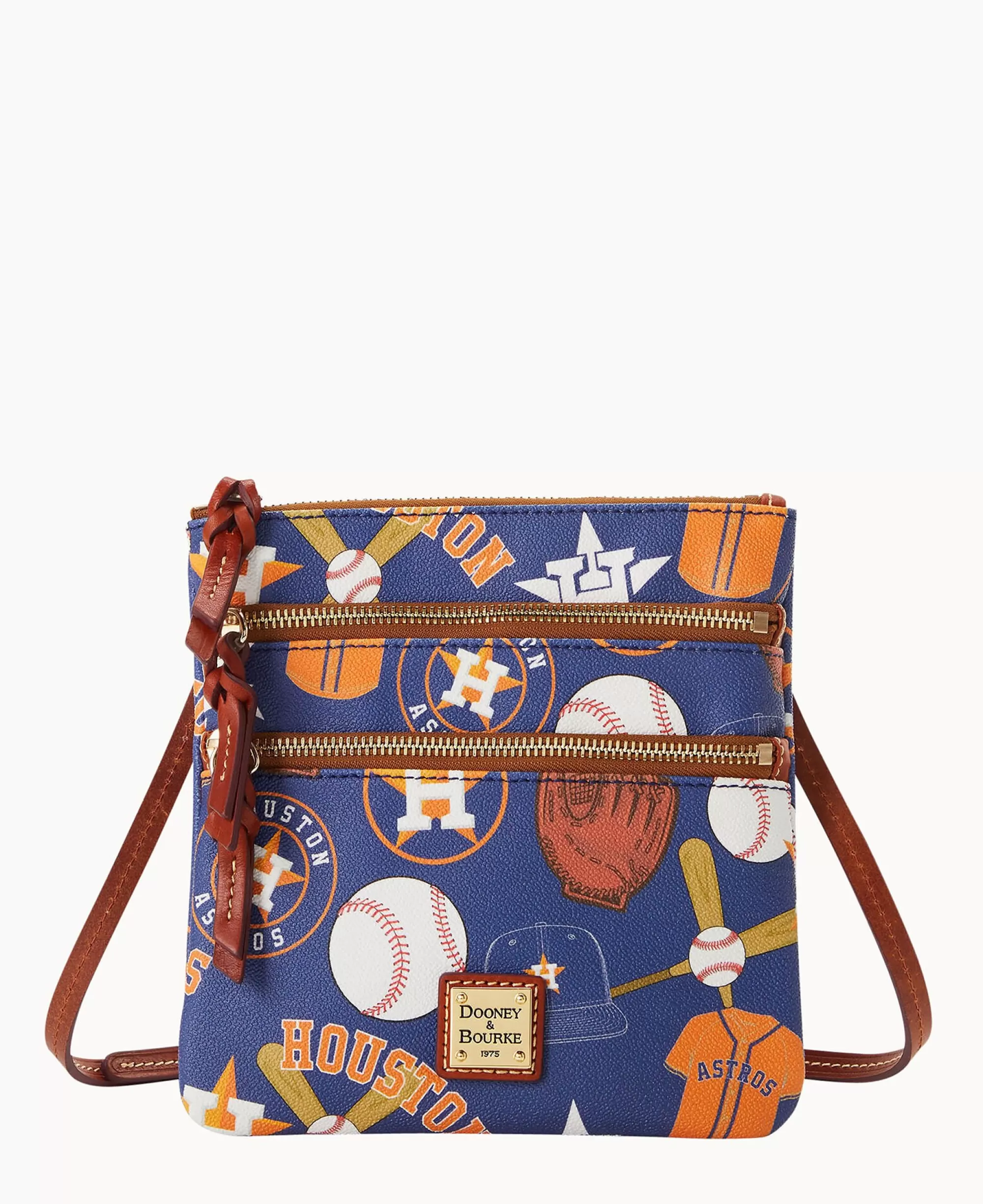 Dooney & Bourke Game Day Ready | Printed Fabric^MLB N S Triple Zip Crossbody