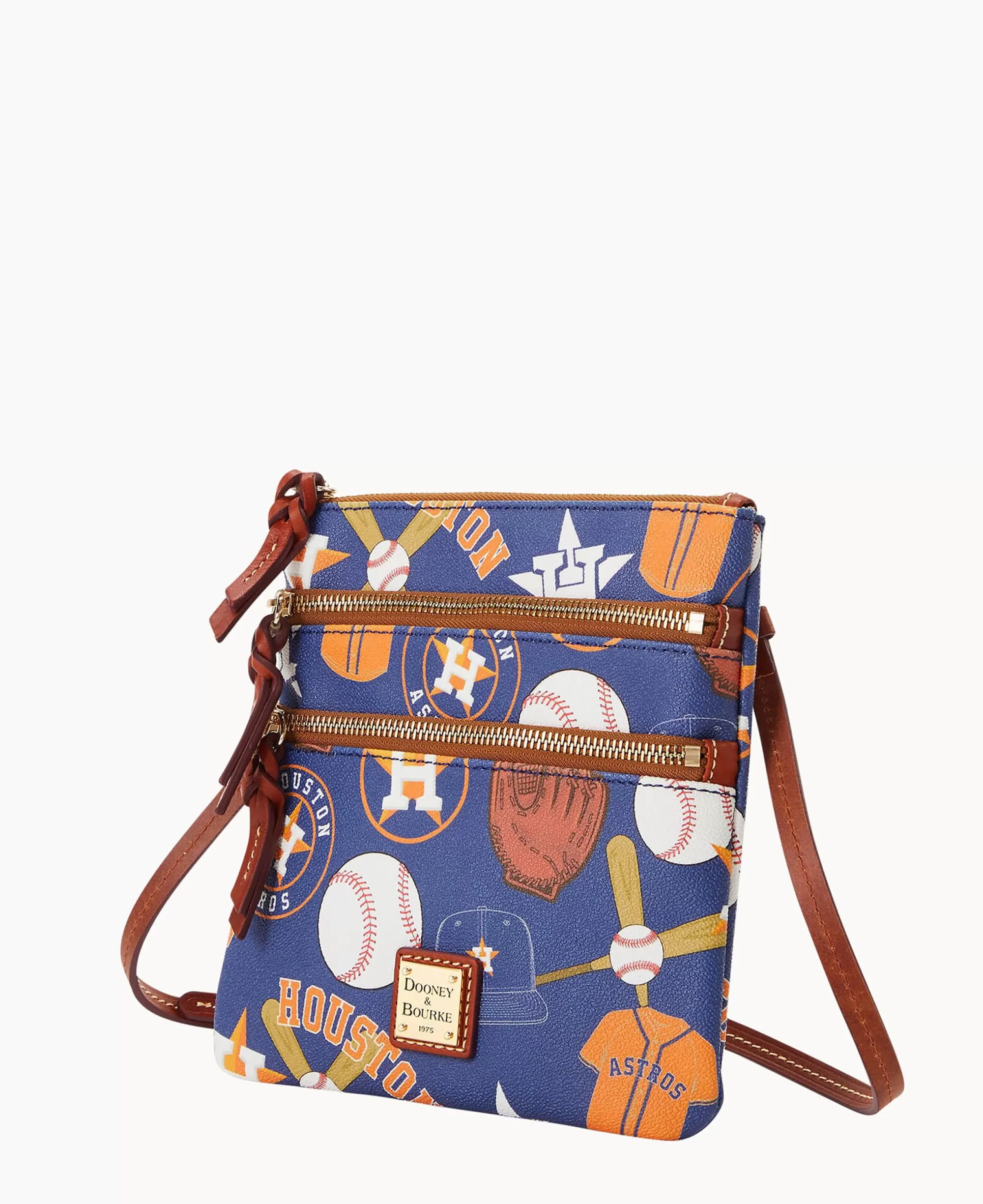 Dooney & Bourke Game Day Ready | Printed Fabric^MLB N S Triple Zip Crossbody