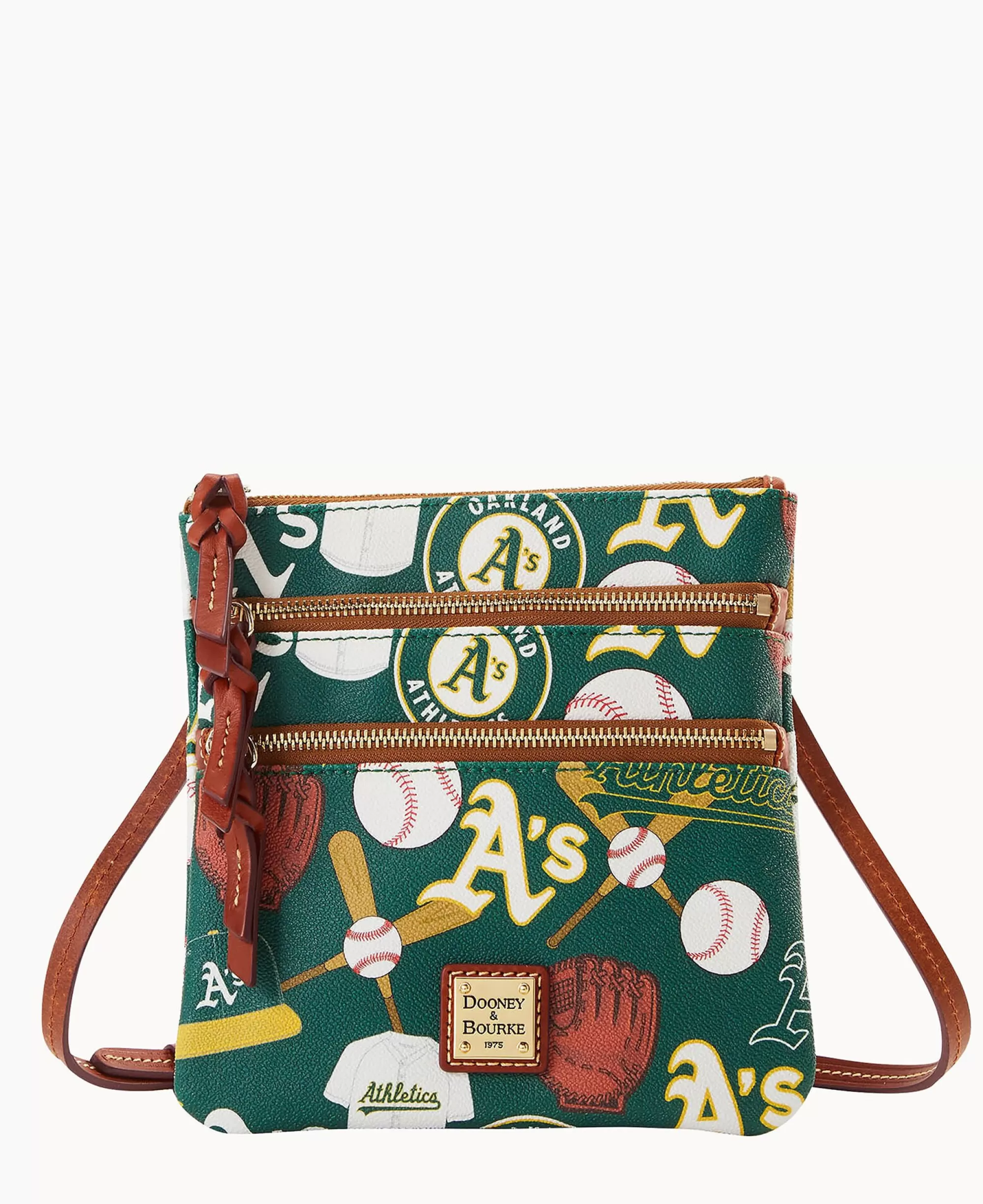 Dooney & Bourke Game Day Ready | Printed Fabric^MLB N S Triple Zip Crossbody