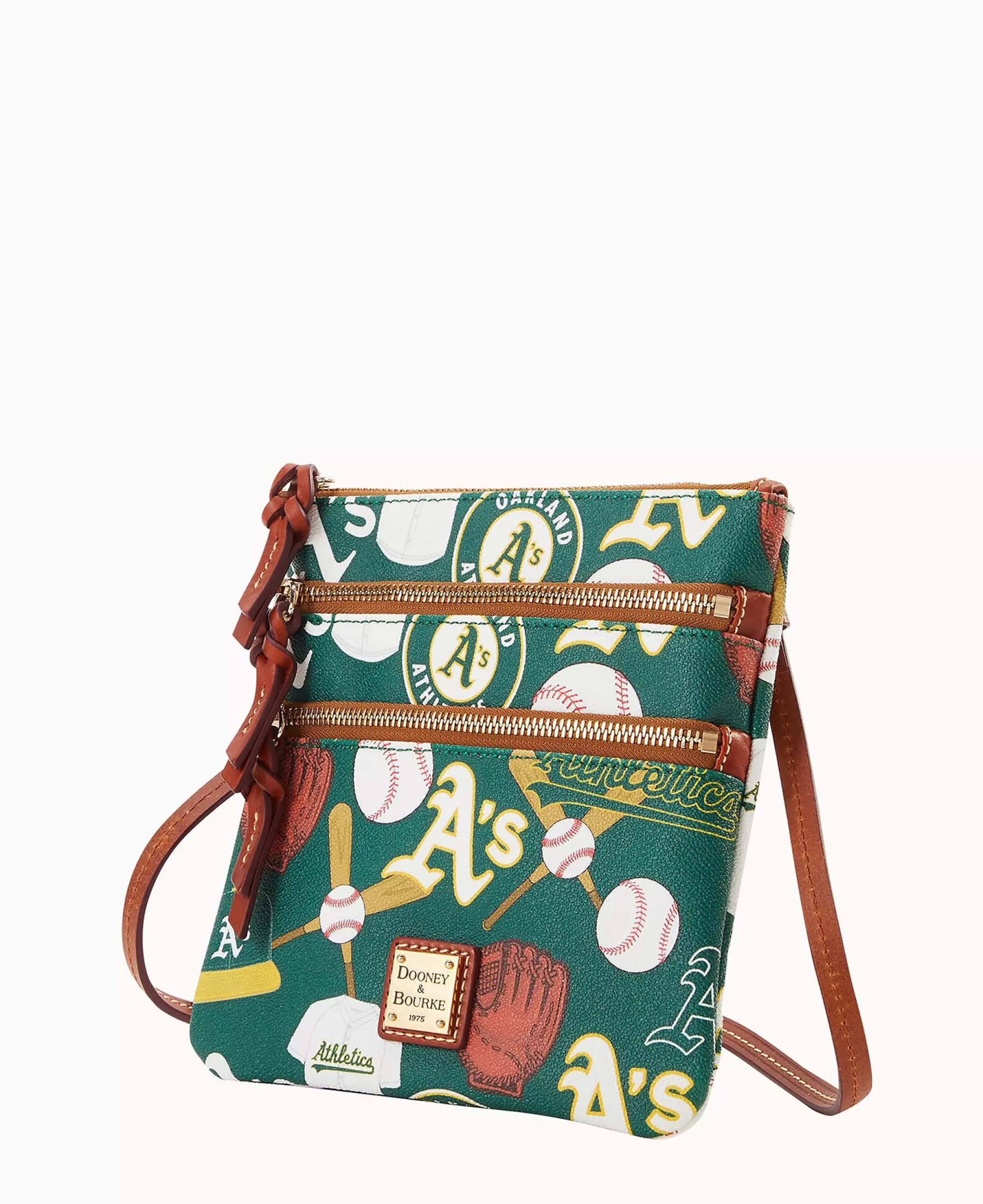 Dooney & Bourke Game Day Ready | Printed Fabric^MLB N S Triple Zip Crossbody