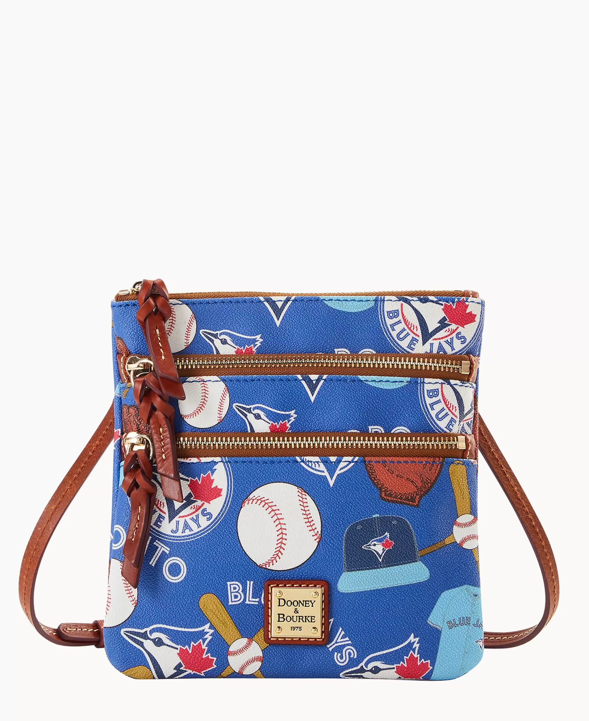 Dooney & Bourke Game Day Ready | Printed Fabric^MLB N S Triple Zip Crossbody