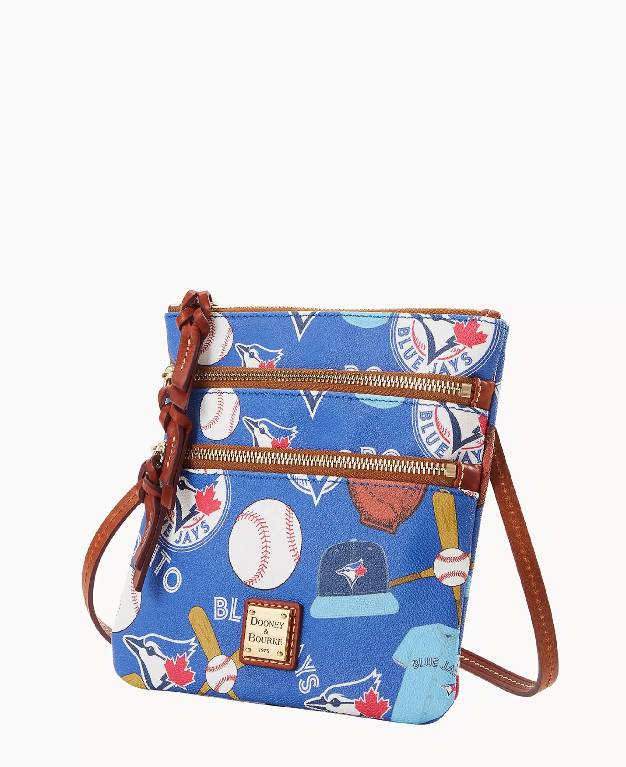 Dooney & Bourke Game Day Ready | Printed Fabric^MLB N S Triple Zip Crossbody