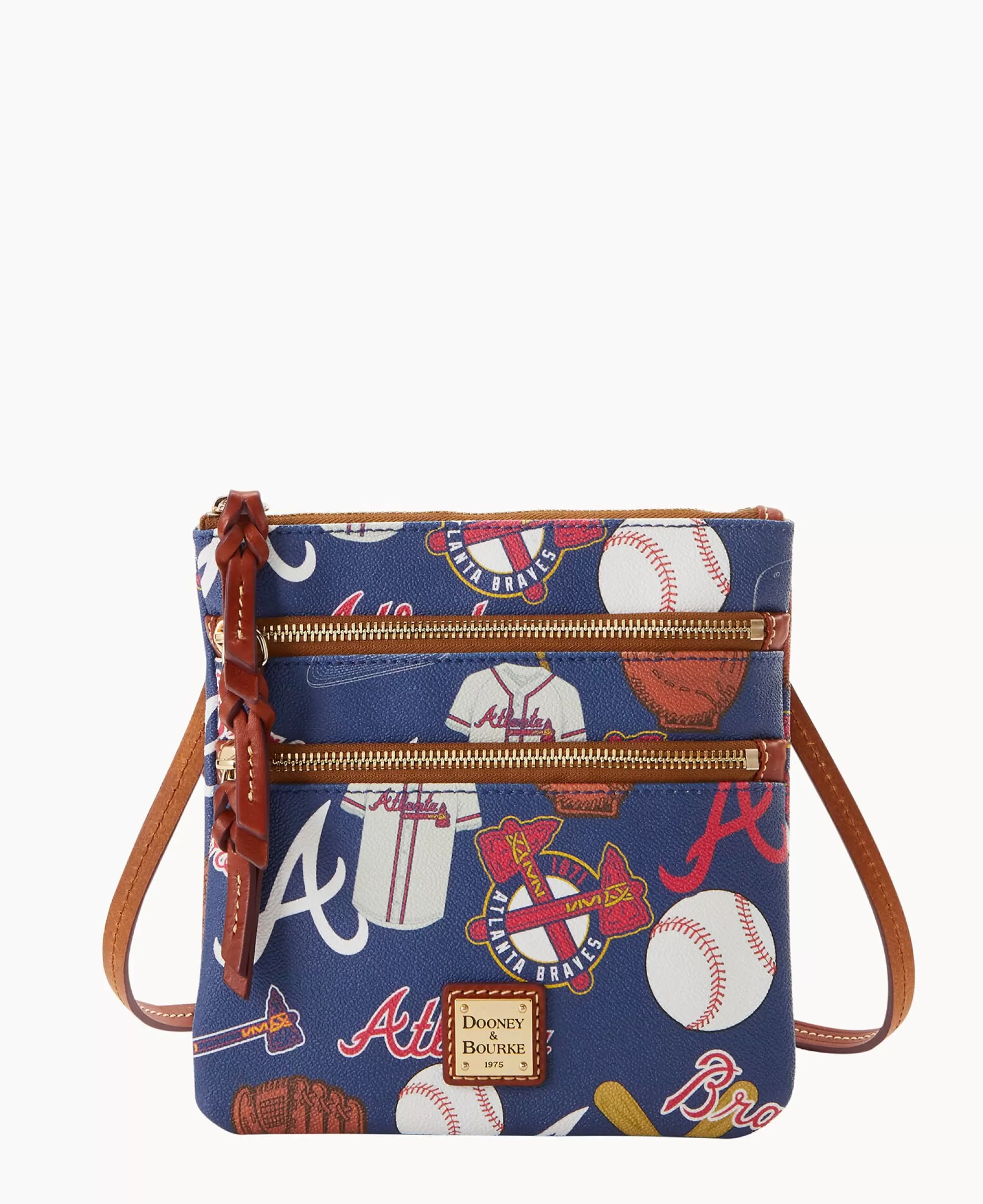 Dooney & Bourke Game Day Ready | Printed Fabric^MLB N S Triple Zip Crossbody