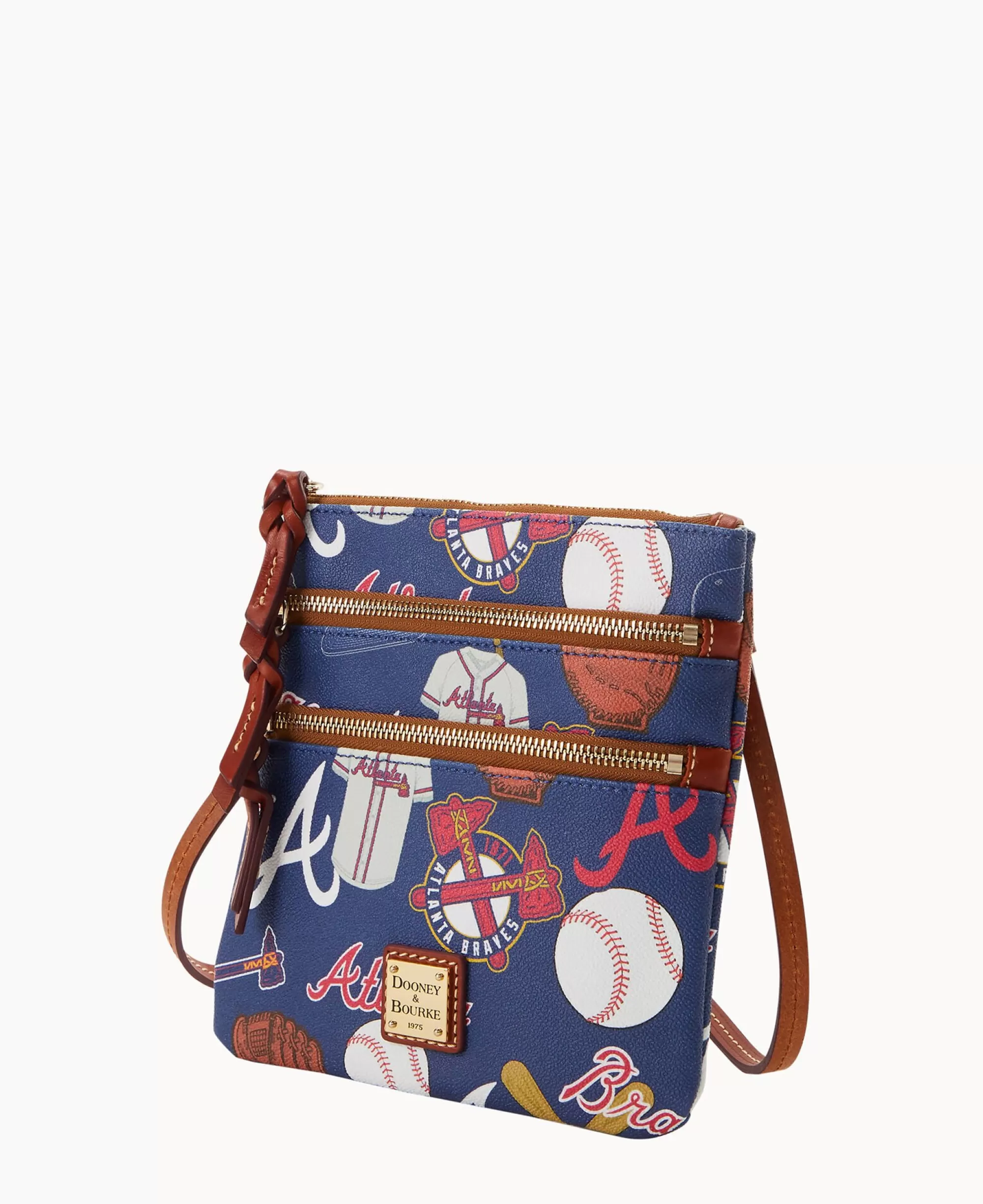 Dooney & Bourke Game Day Ready | Printed Fabric^MLB N S Triple Zip Crossbody