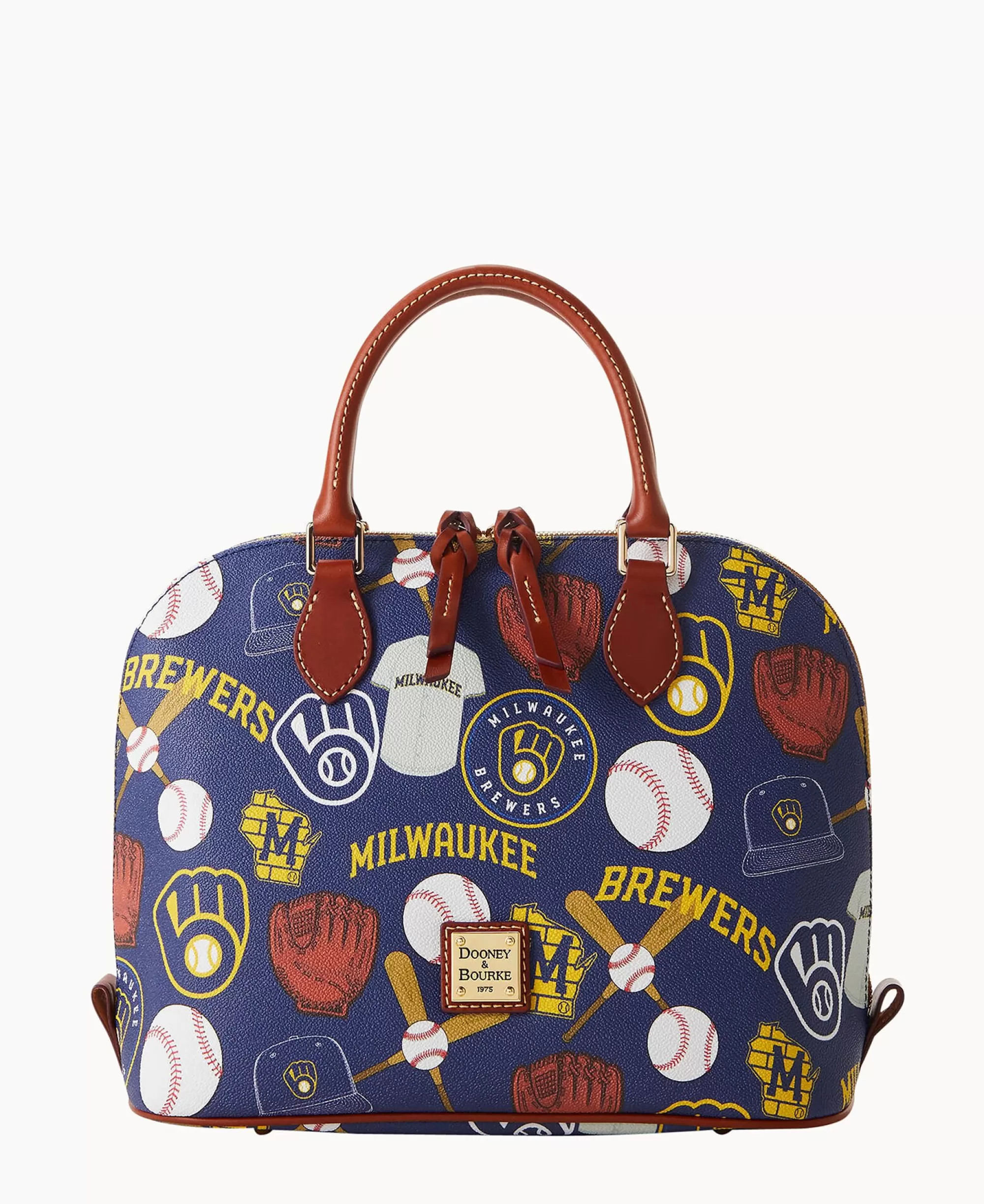 Dooney & Bourke Game Day Ready | Printed Fabric^MLB Zip Zip Satchel