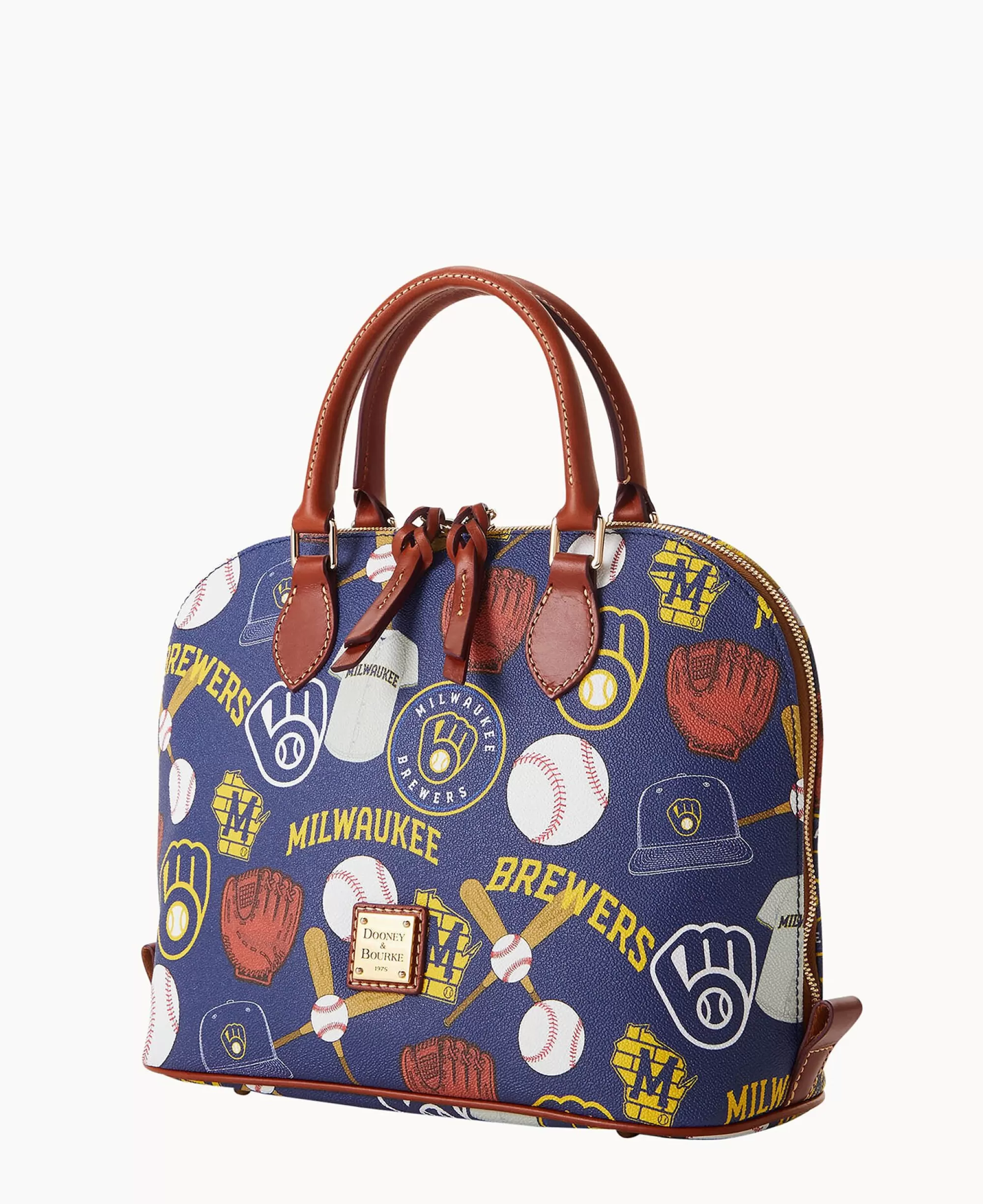 Dooney & Bourke Game Day Ready | Printed Fabric^MLB Zip Zip Satchel