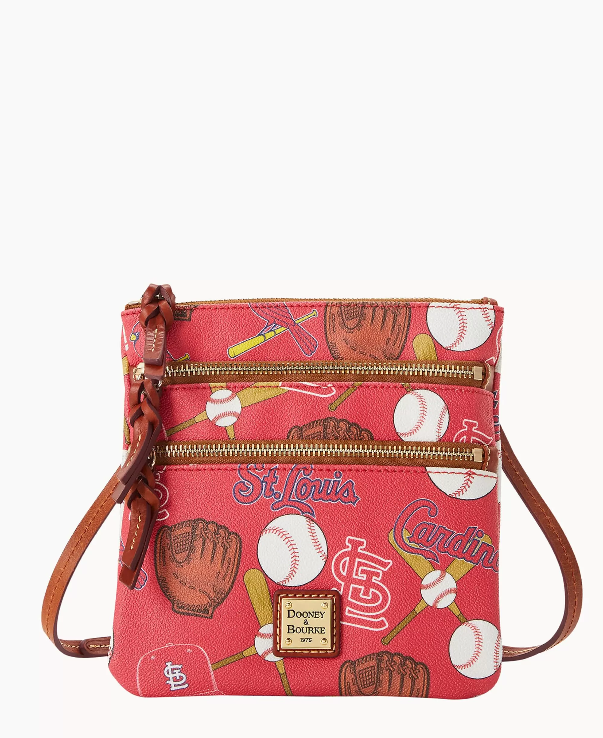 Dooney & Bourke Game Day Ready | Printed Fabric^MLB N S Triple Zip Crossbody