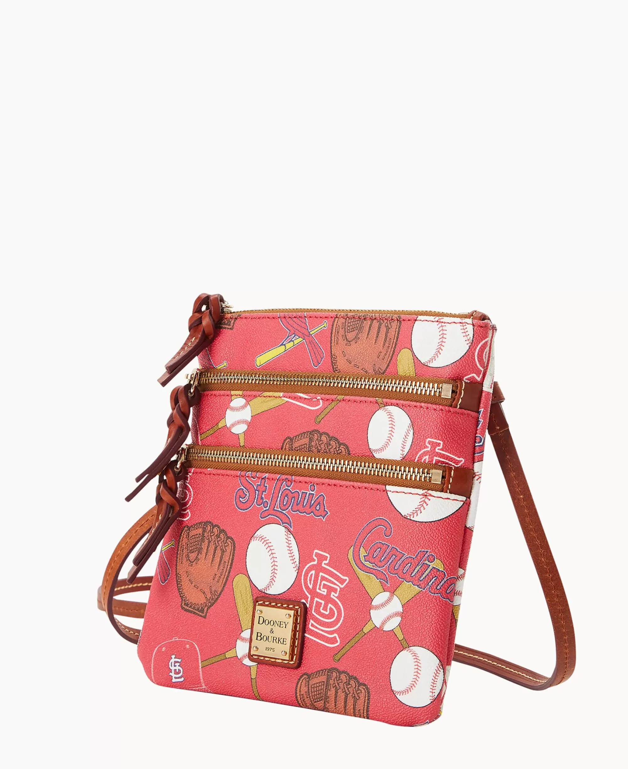 Dooney & Bourke Game Day Ready | Printed Fabric^MLB N S Triple Zip Crossbody