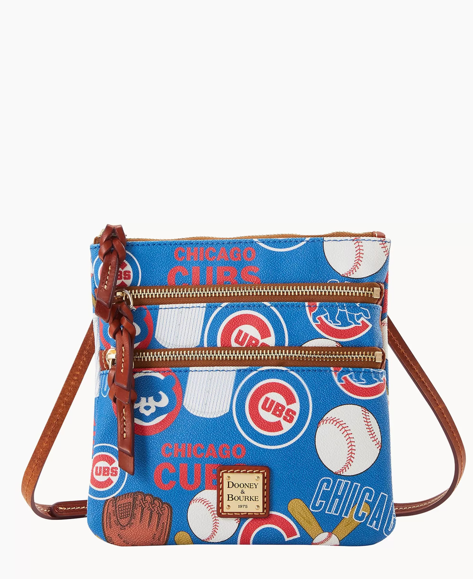 Dooney & Bourke Game Day Ready | Printed Fabric^MLB N S Triple Zip Crossbody