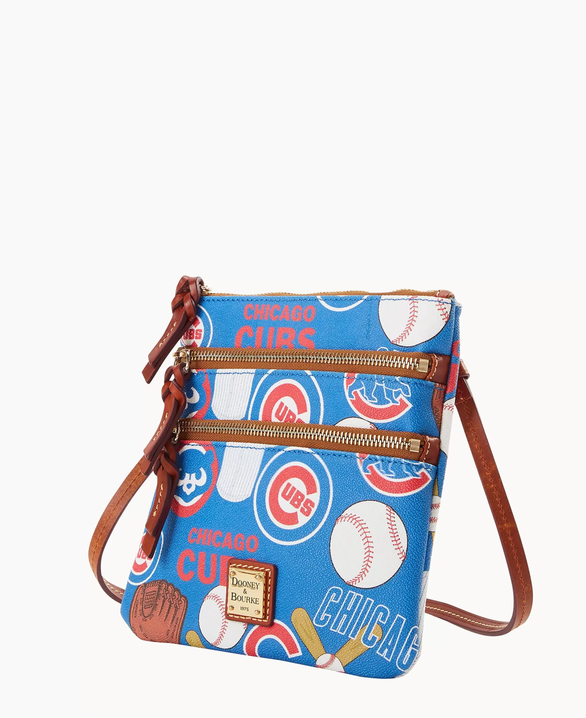 Dooney & Bourke Game Day Ready | Printed Fabric^MLB N S Triple Zip Crossbody