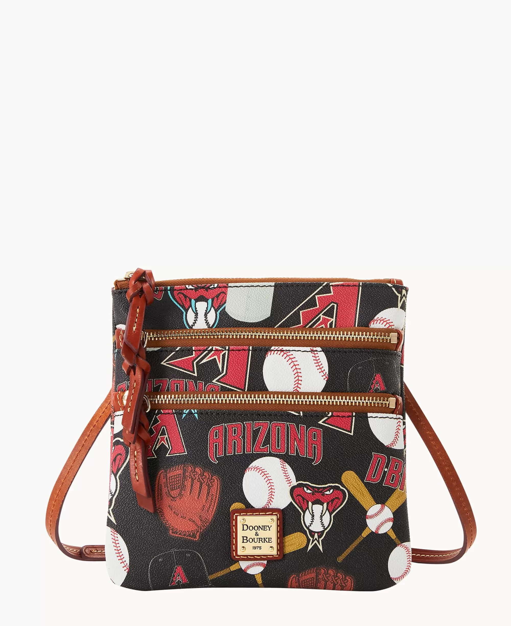 Dooney & Bourke Game Day Ready | Printed Fabric^MLB N S Triple Zip Crossbody