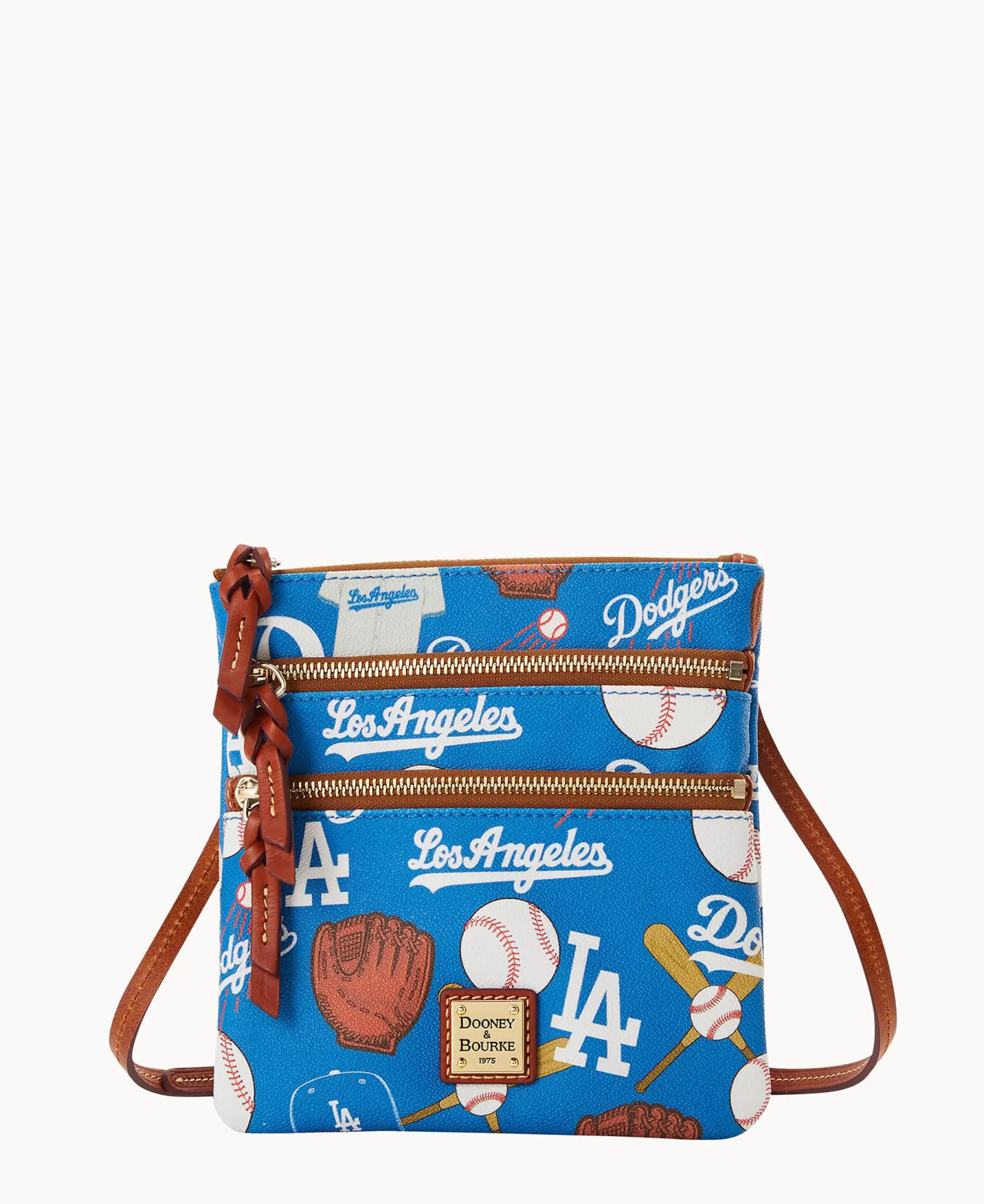 Dooney & Bourke Game Day Ready | Printed Fabric^MLB N S Triple Zip Crossbody