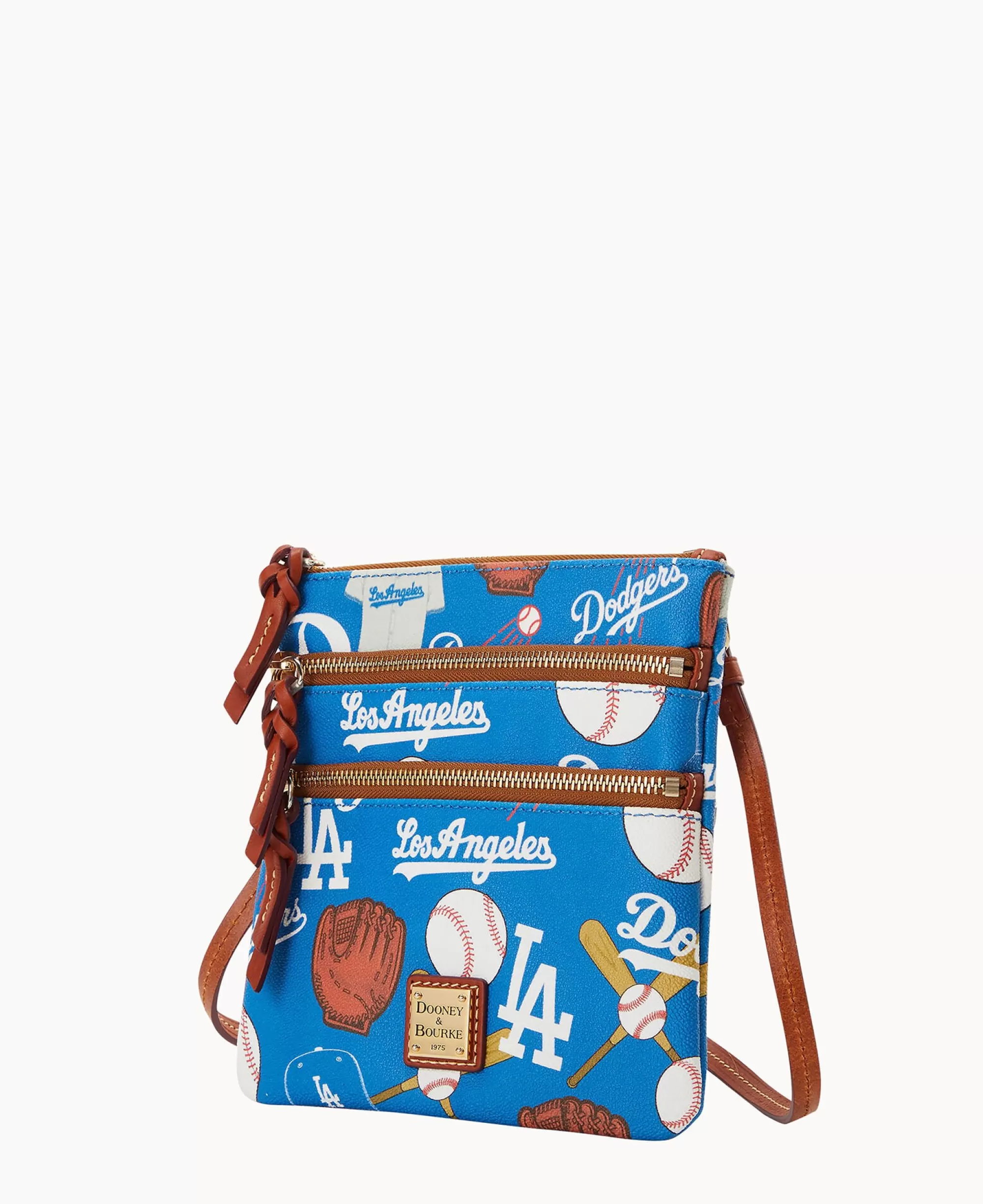 Dooney & Bourke Game Day Ready | Printed Fabric^MLB N S Triple Zip Crossbody