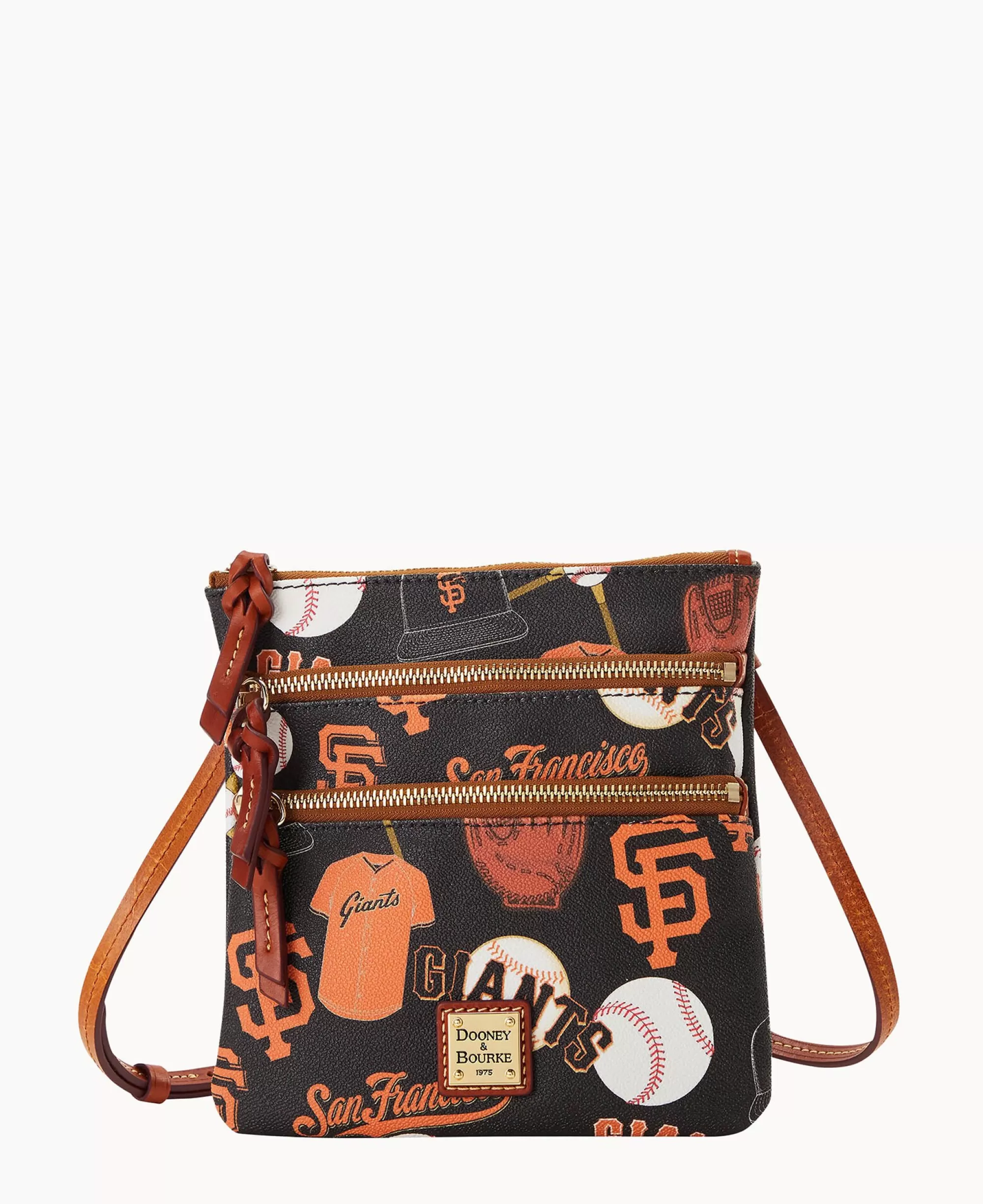 Dooney & Bourke Game Day Ready | Printed Fabric^MLB N S Triple Zip Crossbody