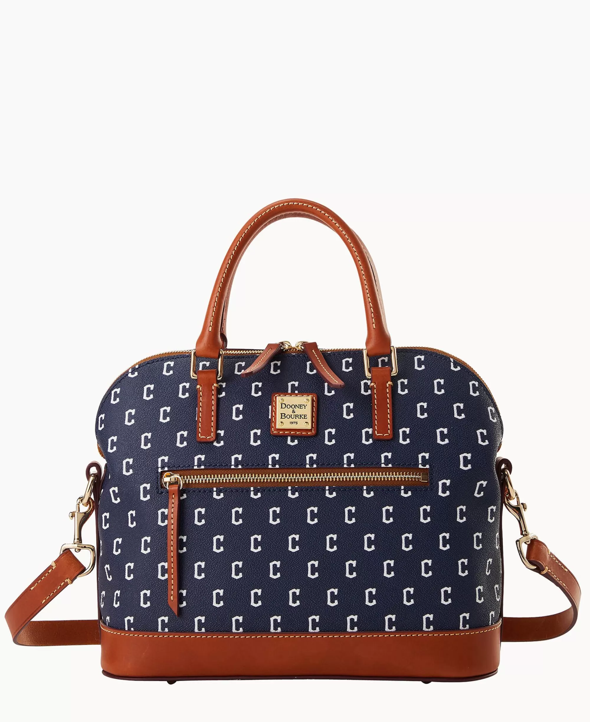 Dooney & Bourke Game Day Ready | Printed Fabric^MLB Domed Zip Satchel