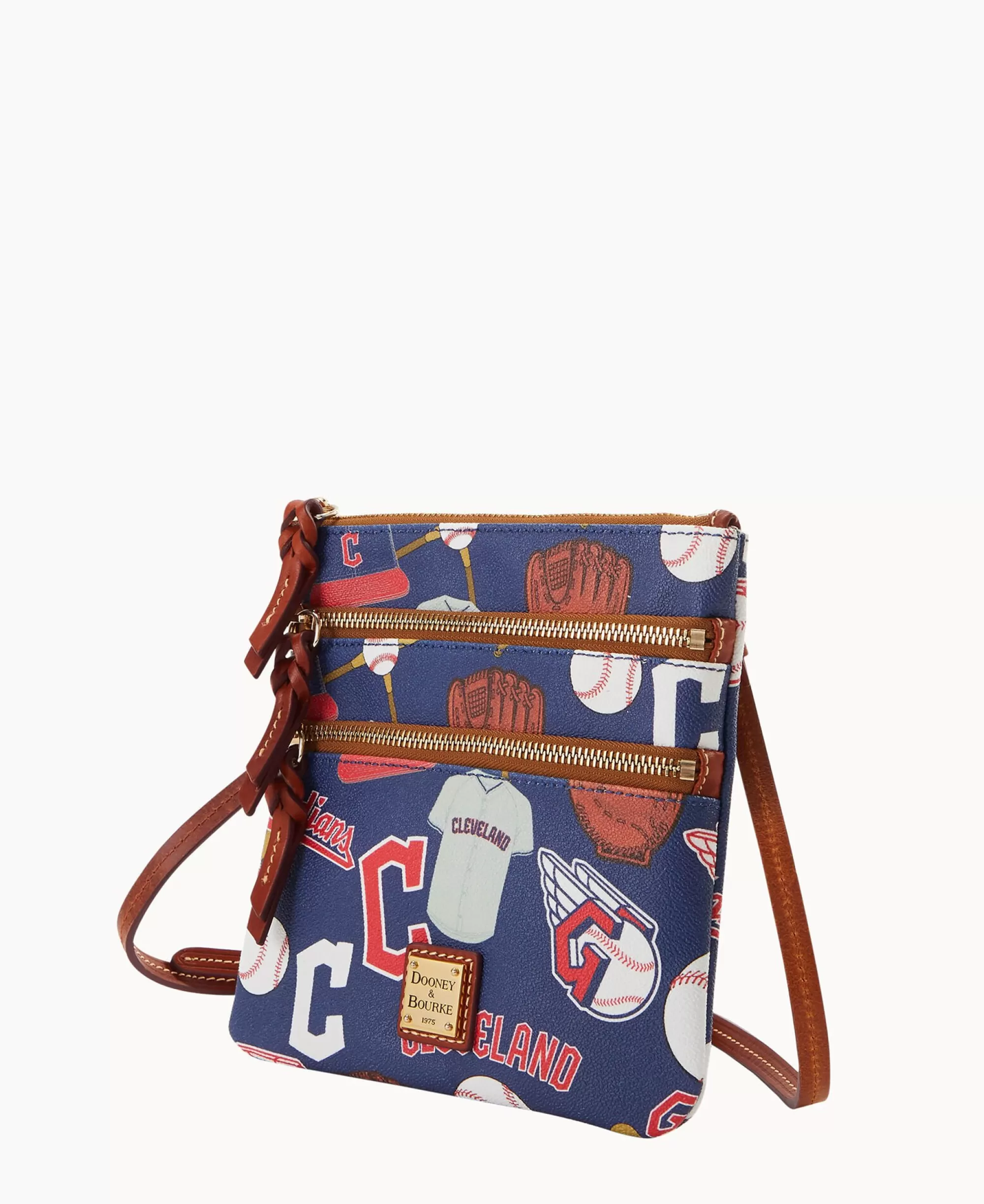 Dooney & Bourke Game Day Ready | Printed Fabric^MLB N S Triple Zip Crossbody