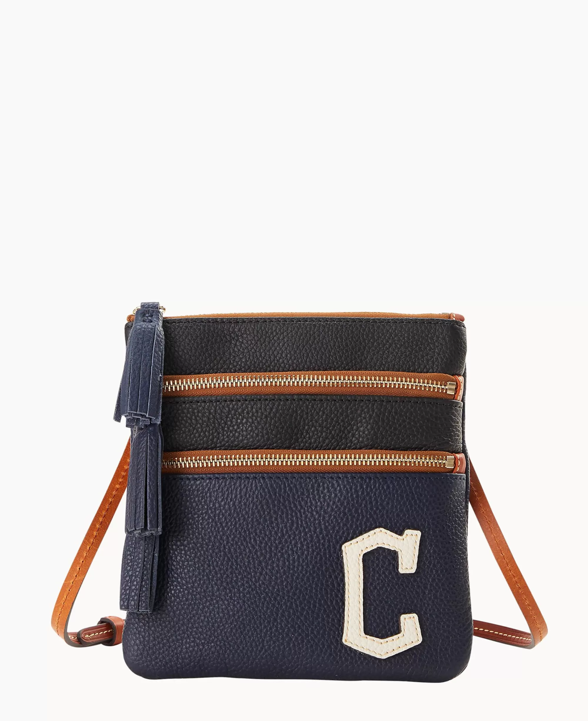 Dooney & Bourke Game Day Ready | Pebbled Leather^MLB Triple Zip Crossbody