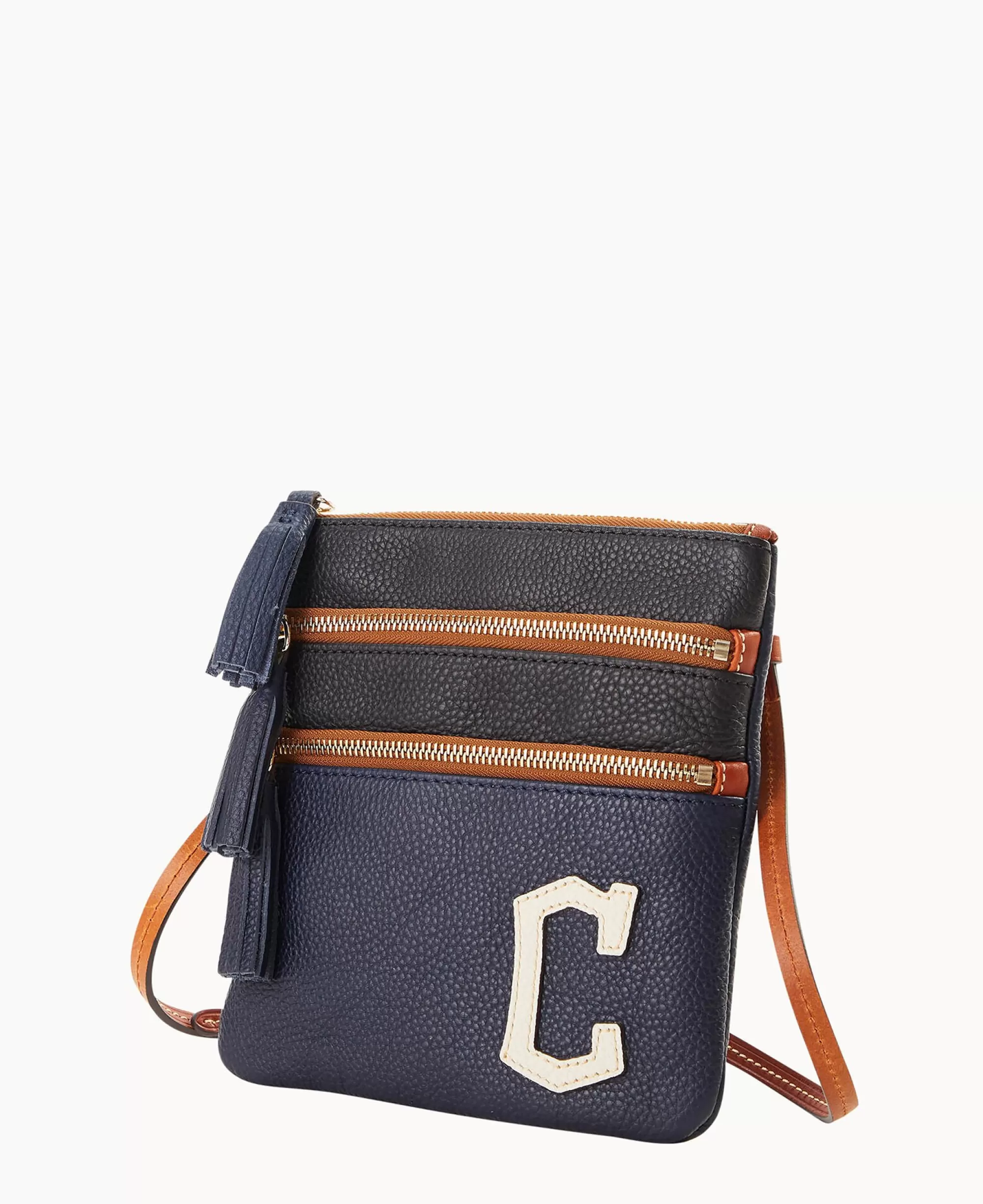 Dooney & Bourke Game Day Ready | Pebbled Leather^MLB Triple Zip Crossbody