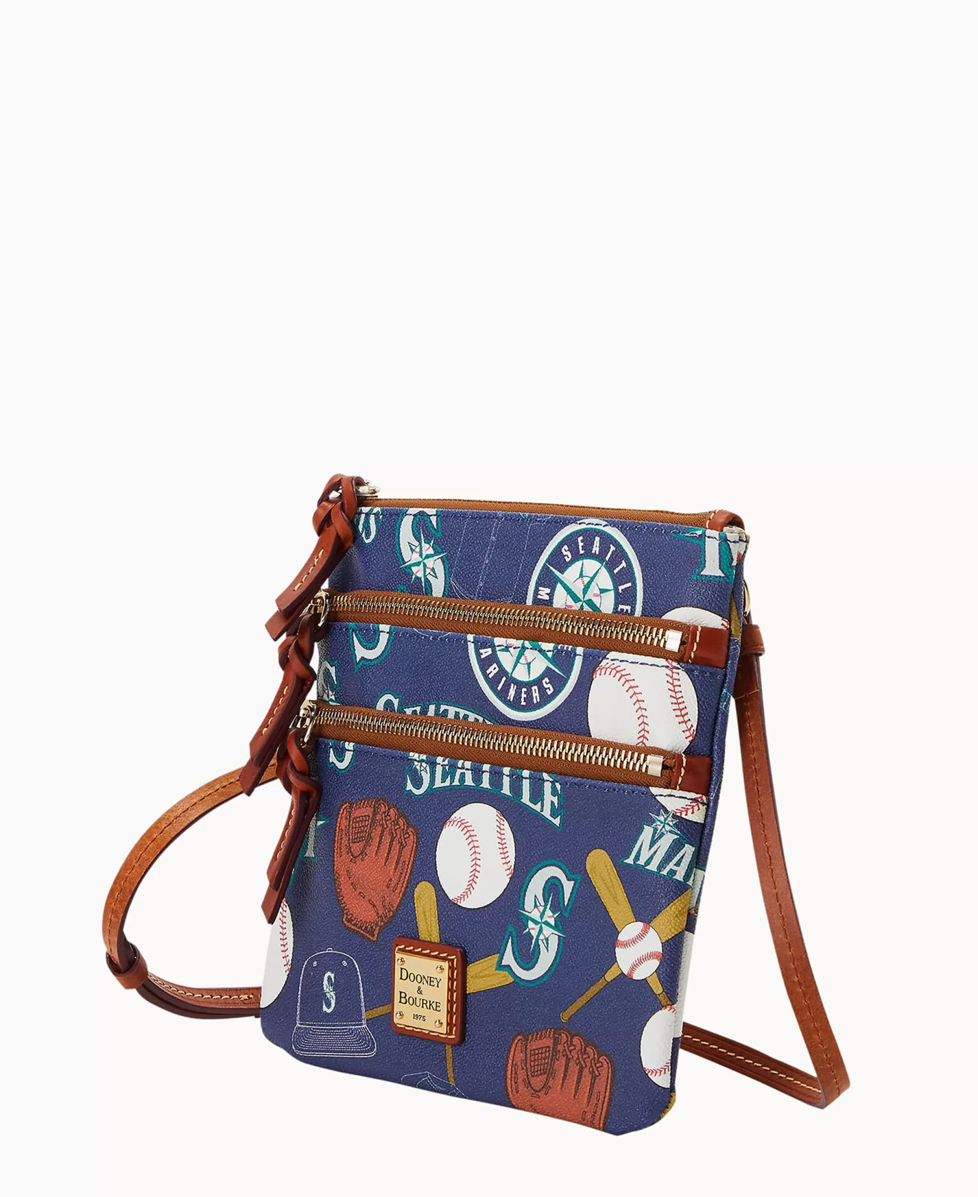 Dooney & Bourke Game Day Ready | Printed Fabric^MLB N S Triple Zip Crossbody