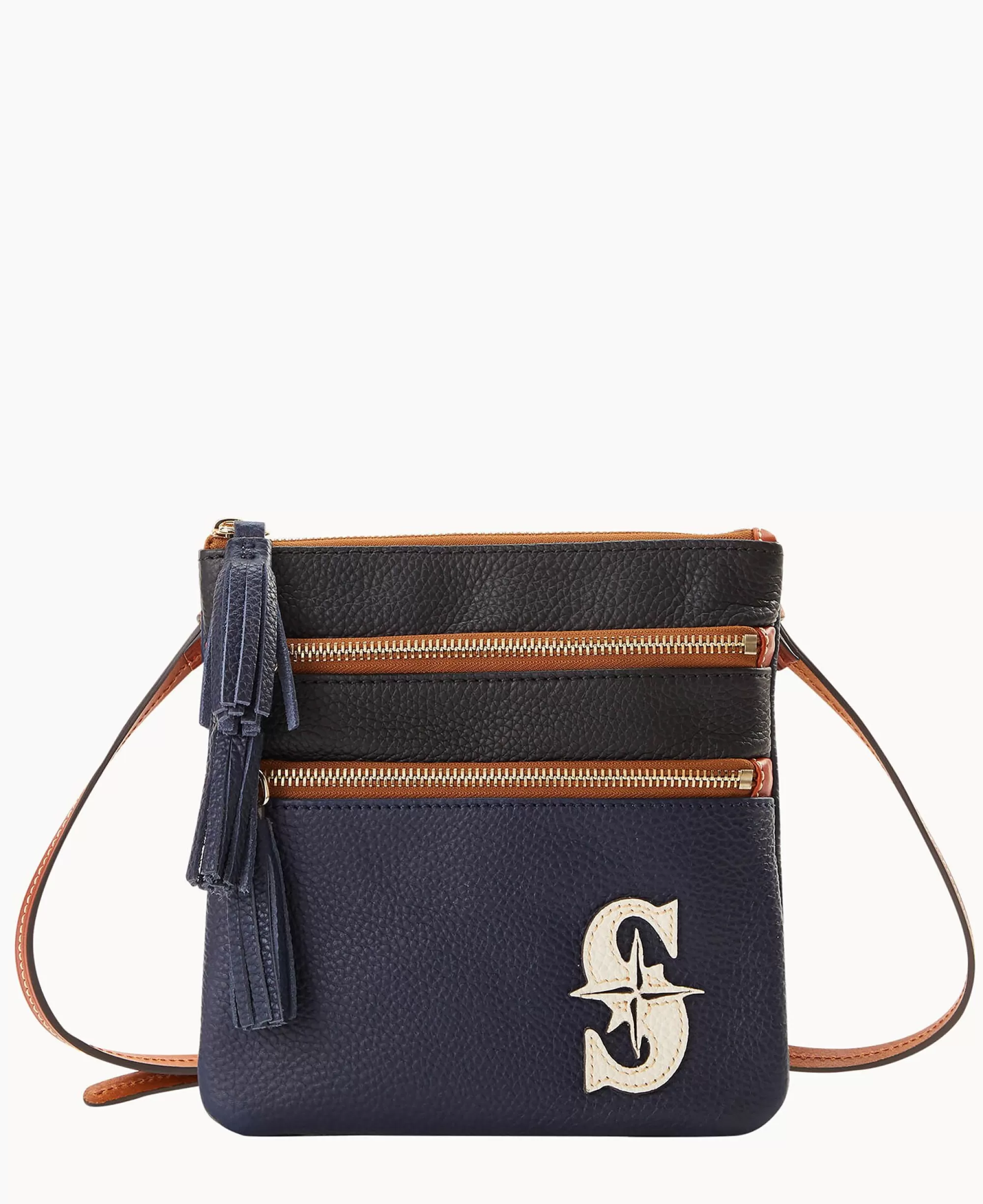 Dooney & Bourke Game Day Ready | Printed Fabric^MLB Triple Zip Crossbody