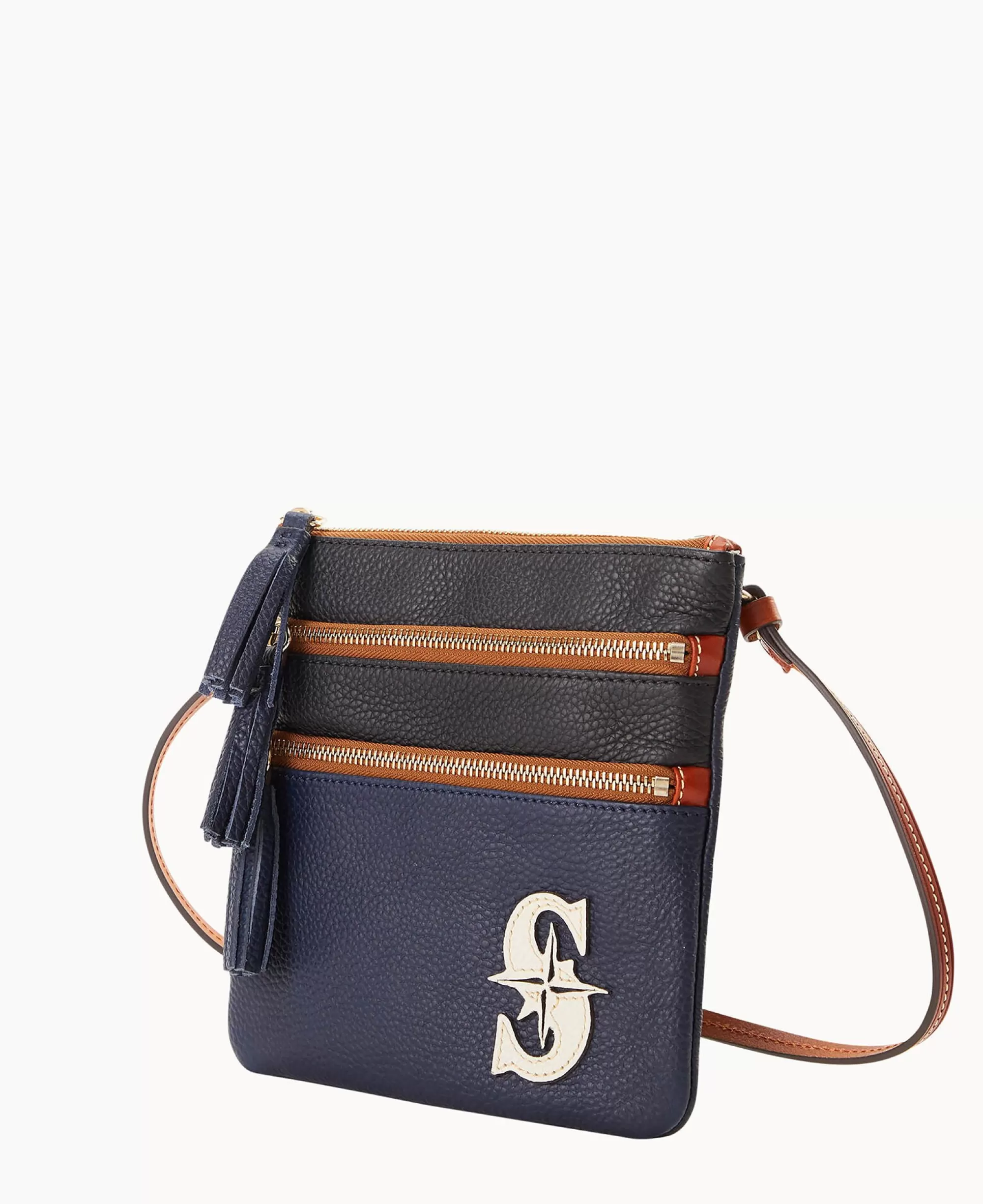 Dooney & Bourke Game Day Ready | Printed Fabric^MLB Triple Zip Crossbody